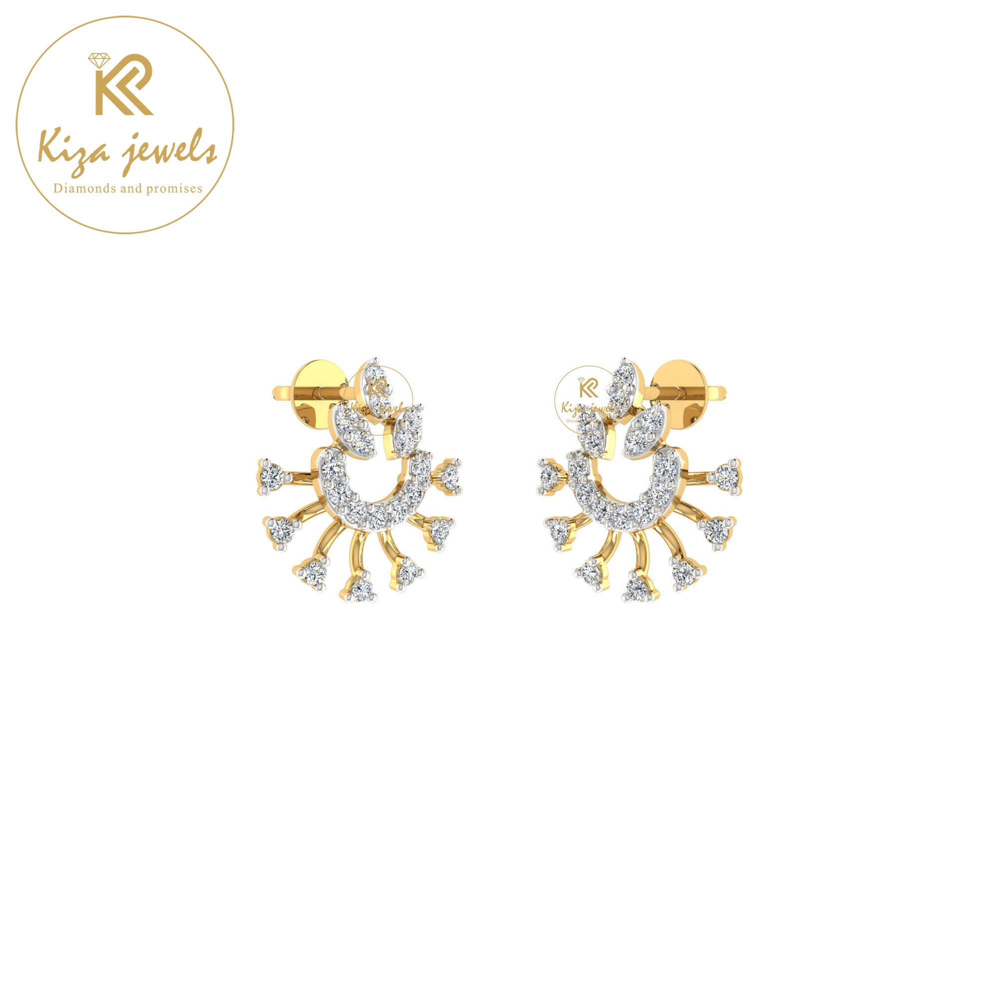 0.26 TDW Round Cut Diamond Stud Earring