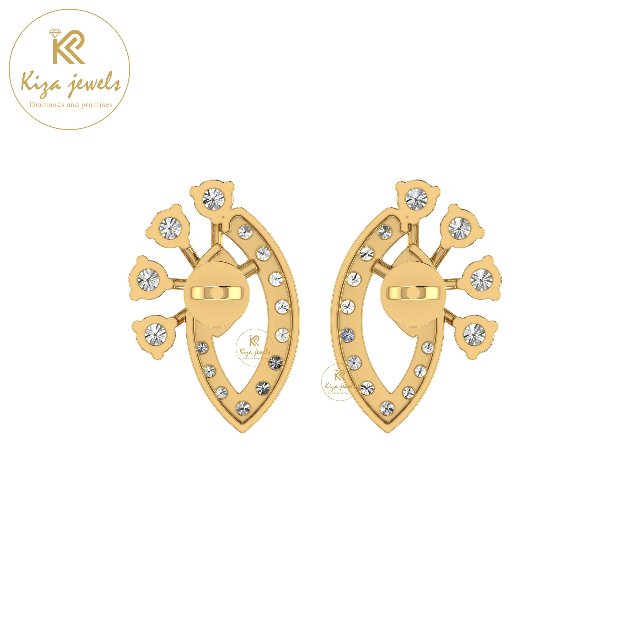 0.45 TDW Round Cut Diamond Women's Stud Earring