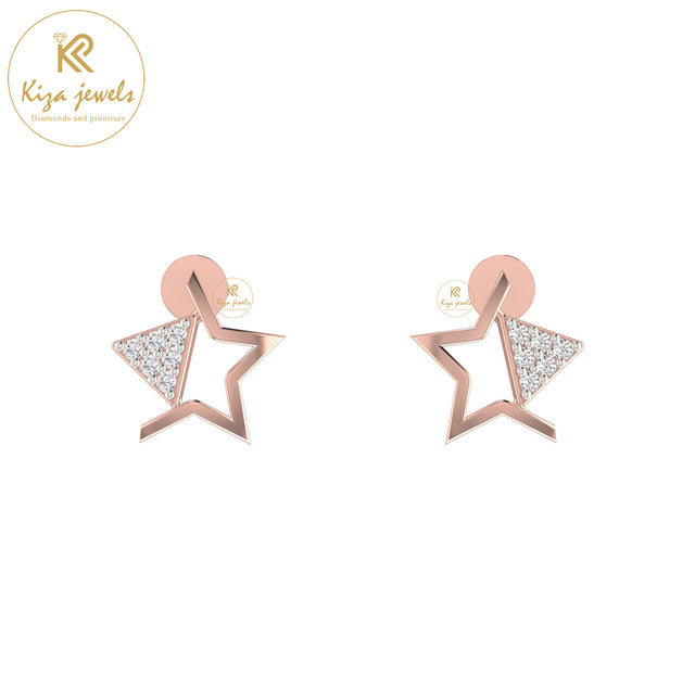 0.06 TDW Round Cut Diamond Women's Stud Earring