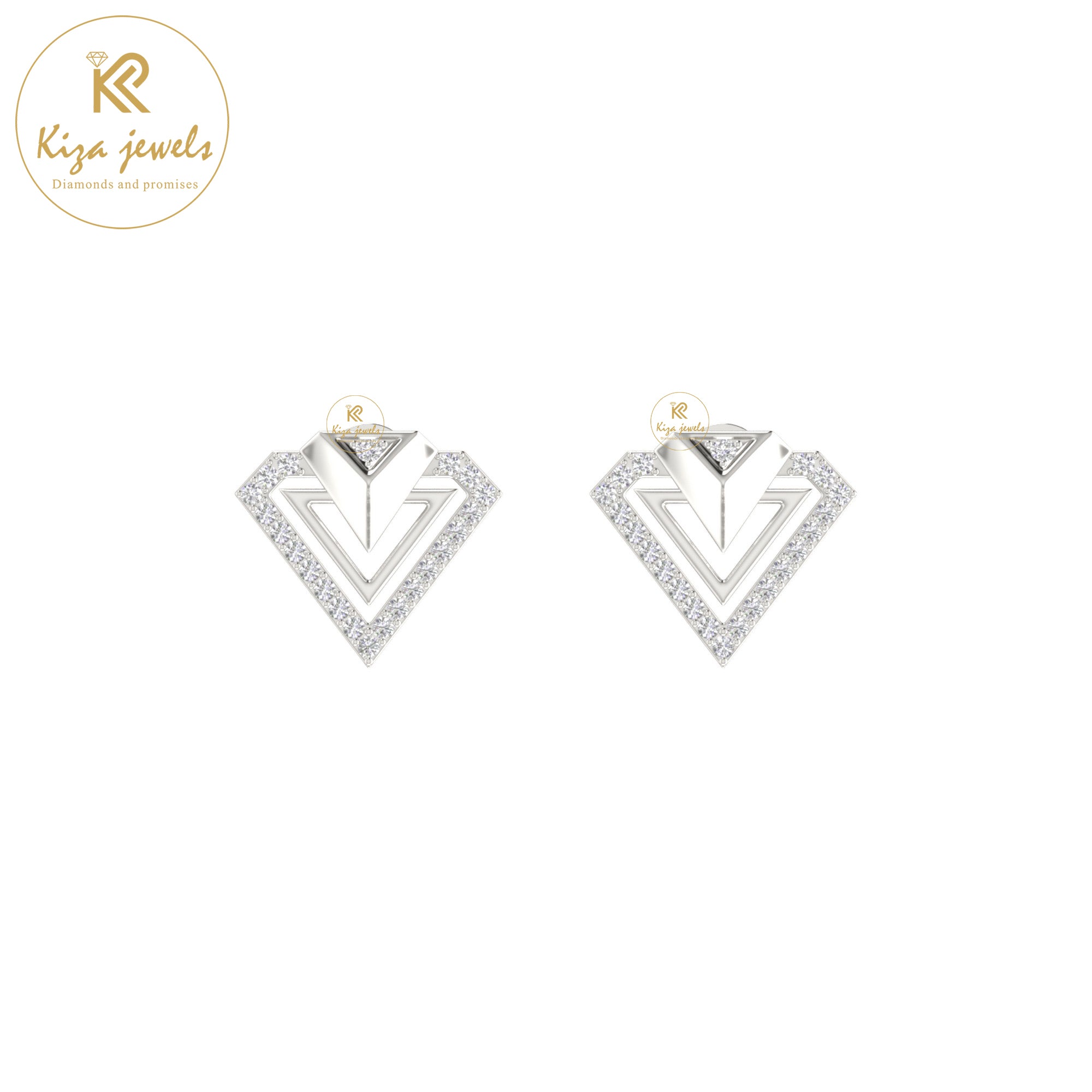 0.22 TDW Round Cut Diamond Women's Stud Earring