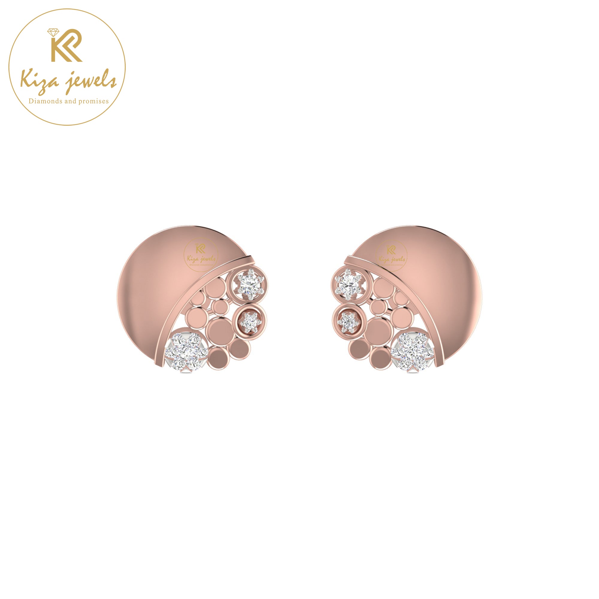 0.15 TDW Round Cut Diamond Women's Stud Earring