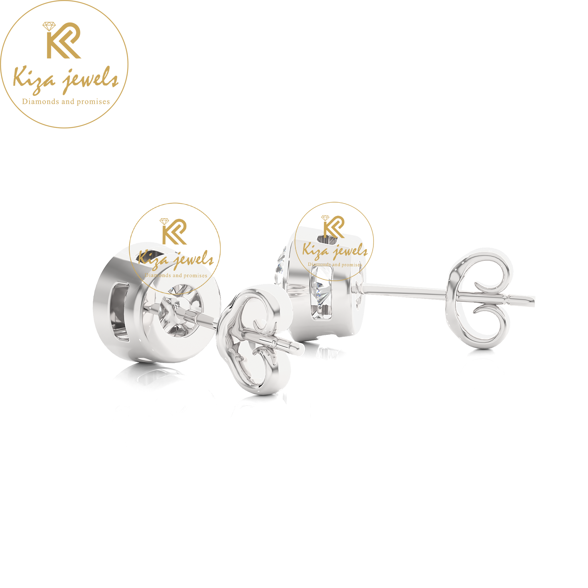 1.18 TDW Round Cut Diamond Women's Stud Earring