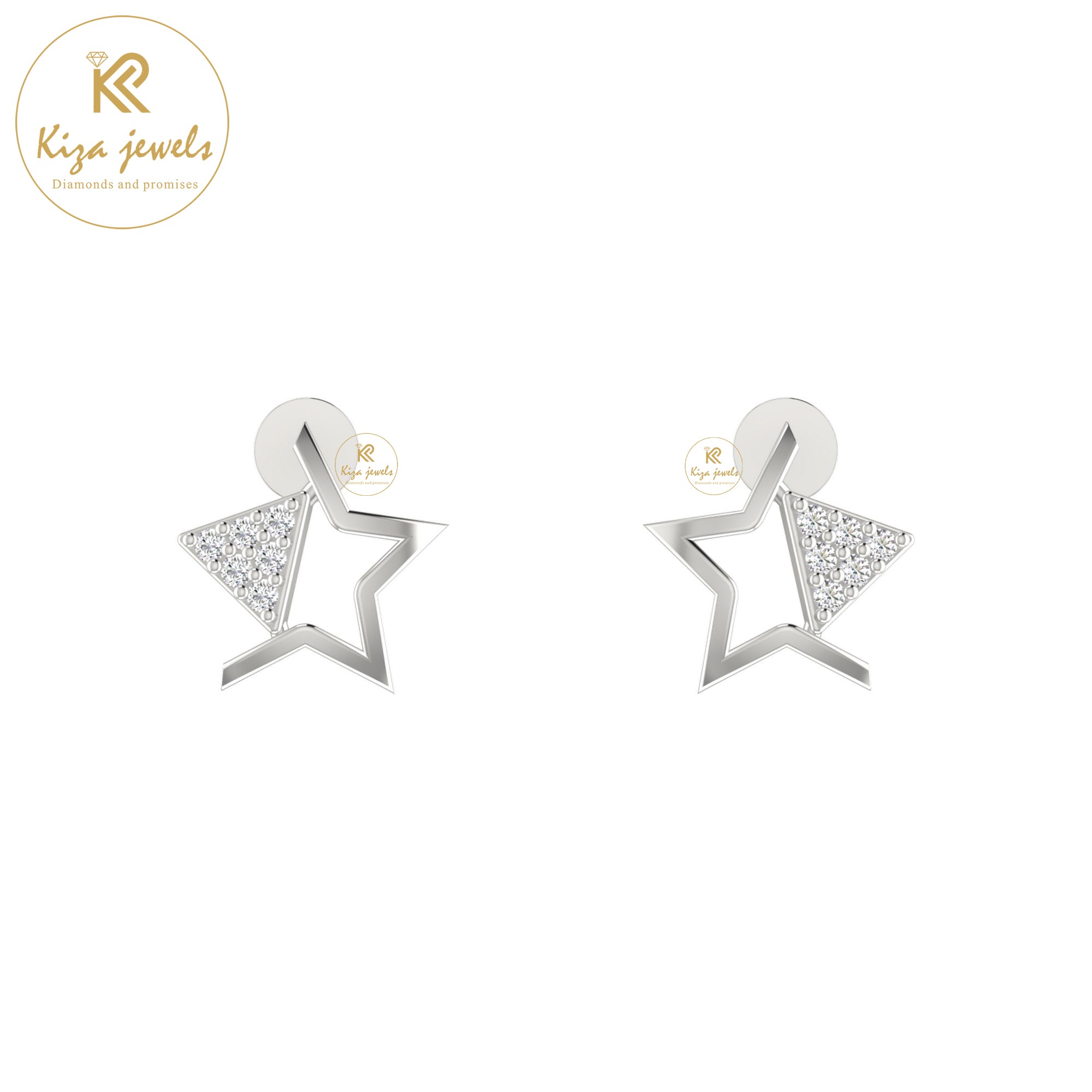 0.06 TDW Round Cut Diamond Women's Stud Earring