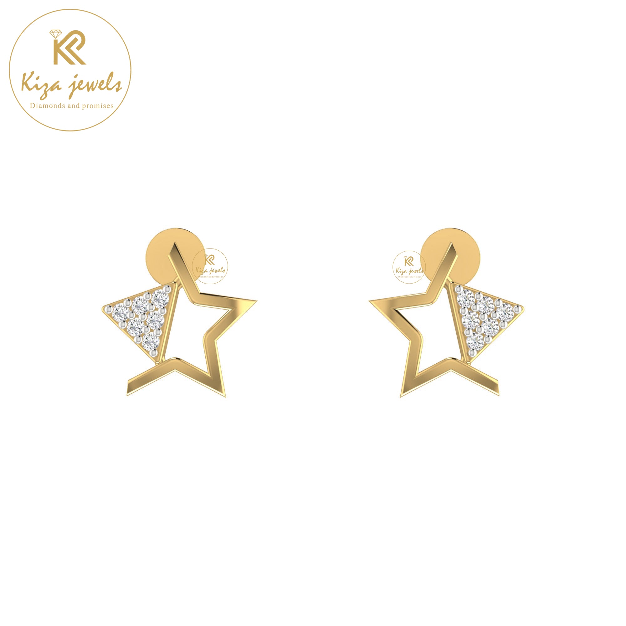 0.06 TDW Round Cut Diamond Women's Stud Earring