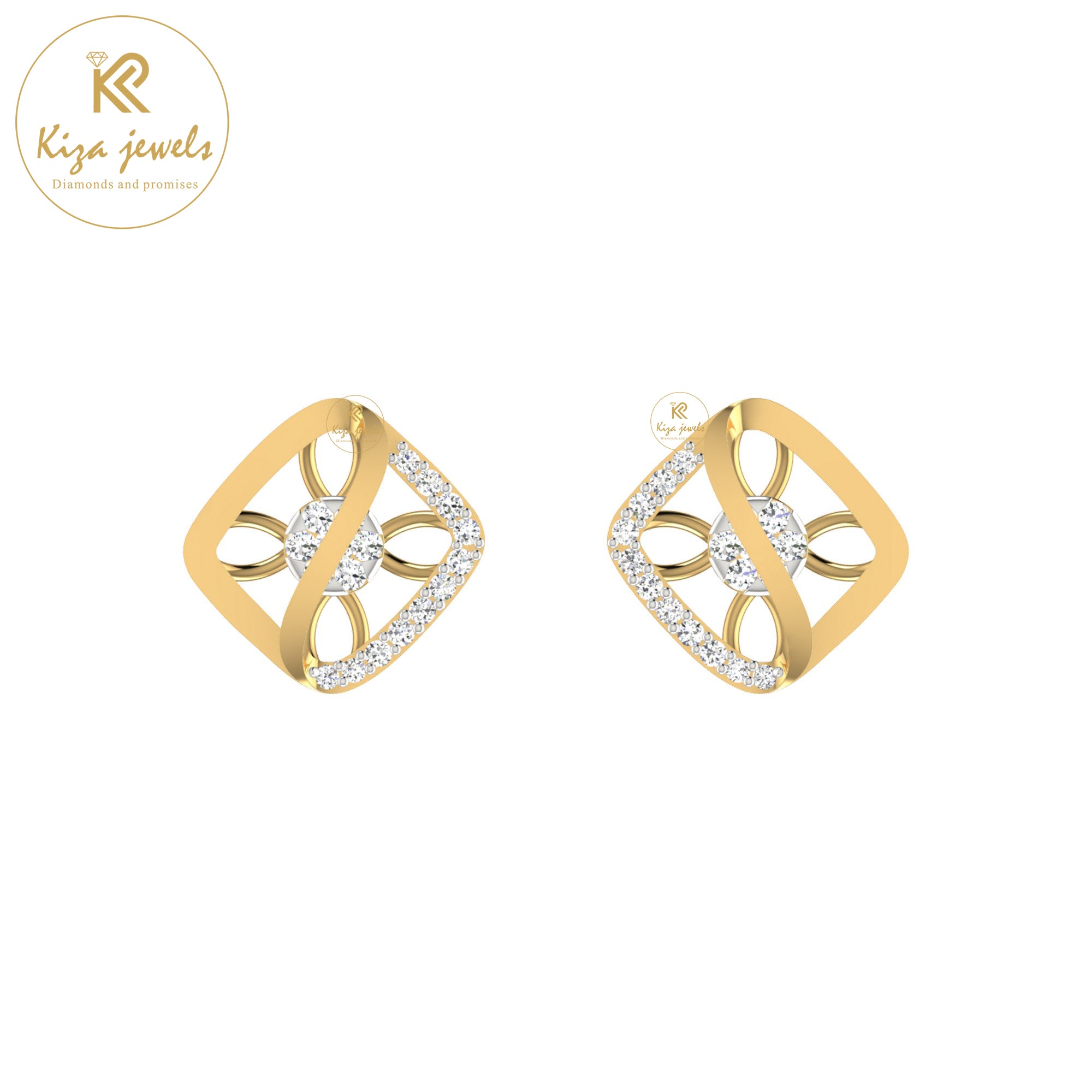 0.23 TDW Round Cut Diamond Women's Stud Earring