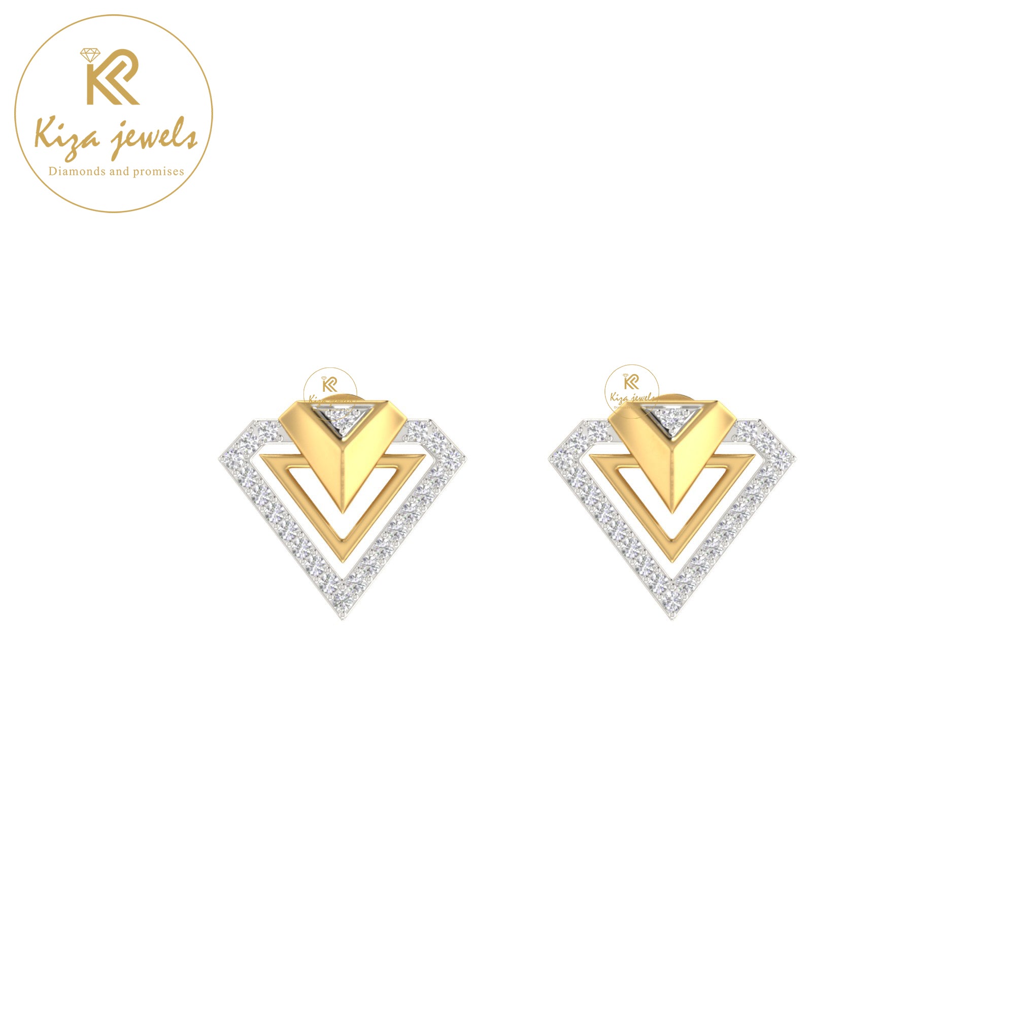 0.22 TDW Round Cut Diamond Women's Stud Earring