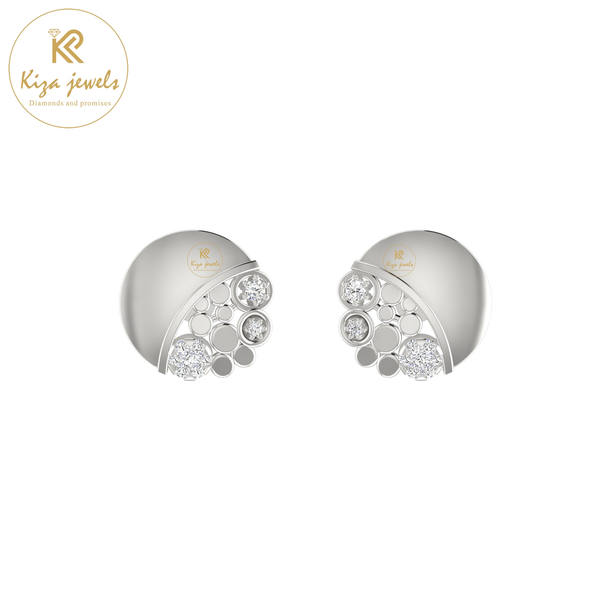 0.15 TDW Round Cut Diamond Women's Stud Earring