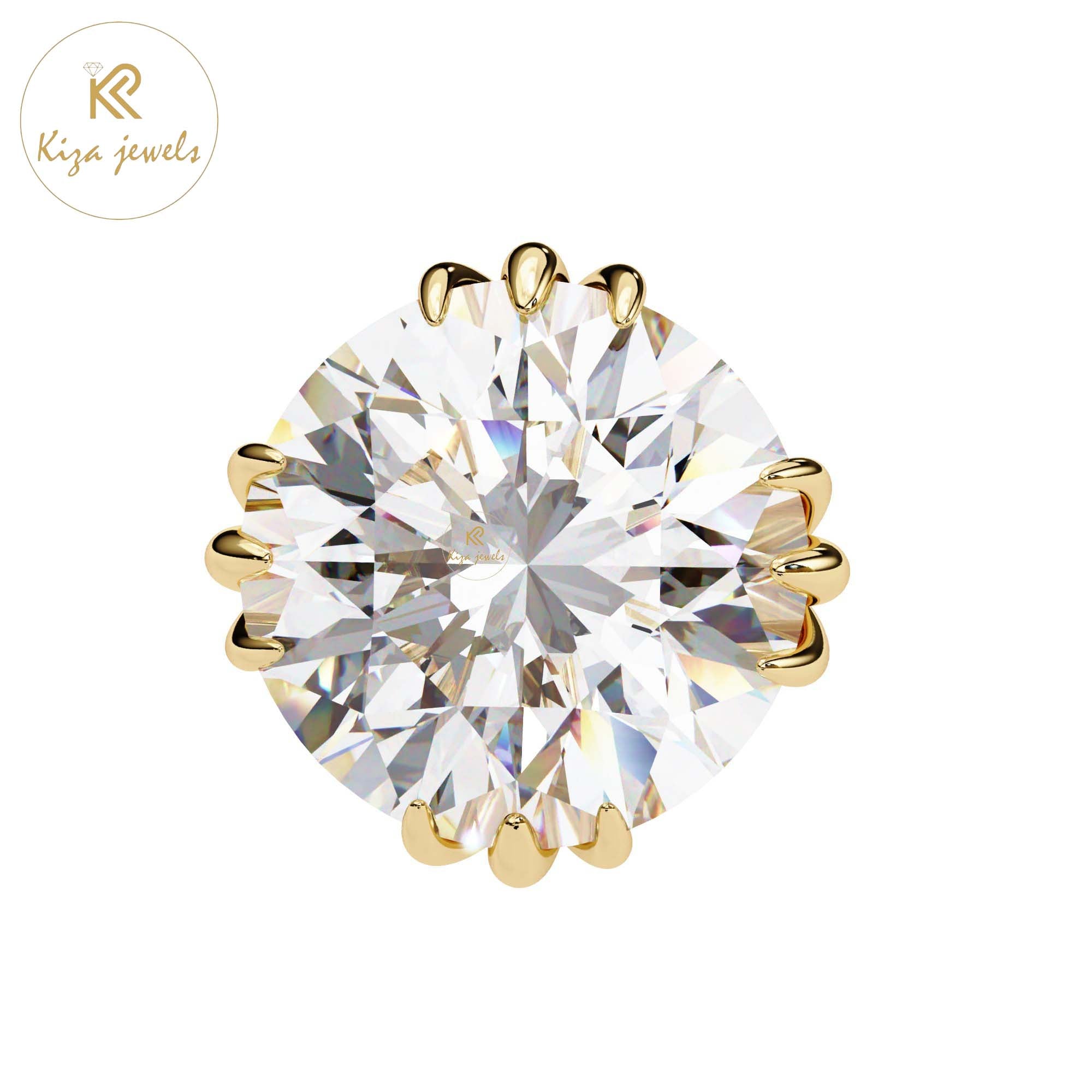 2.80 TDW Round Cut Diamond Stud Earring