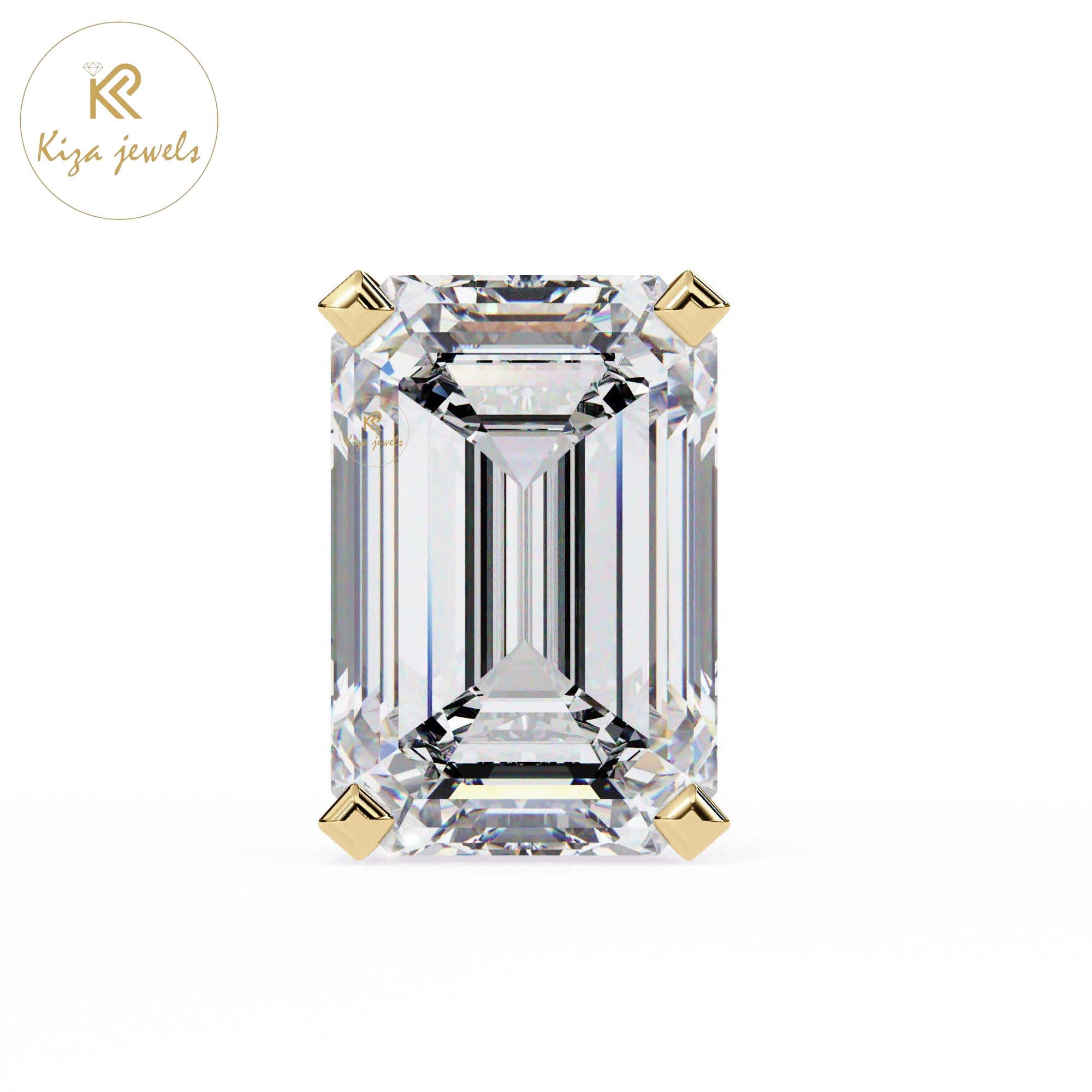 2.39 TDW Emerald Cut Diamond Stud Earring