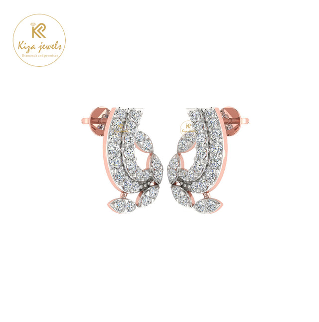 0.41 TDW Round Cut Diamond Women's Stud Earring