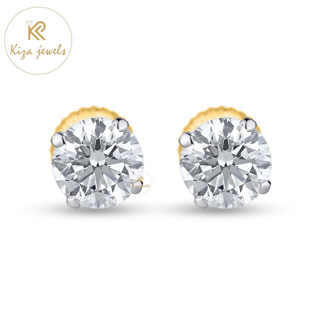 4.91 TDW Round Cut Diamond Stud Earring