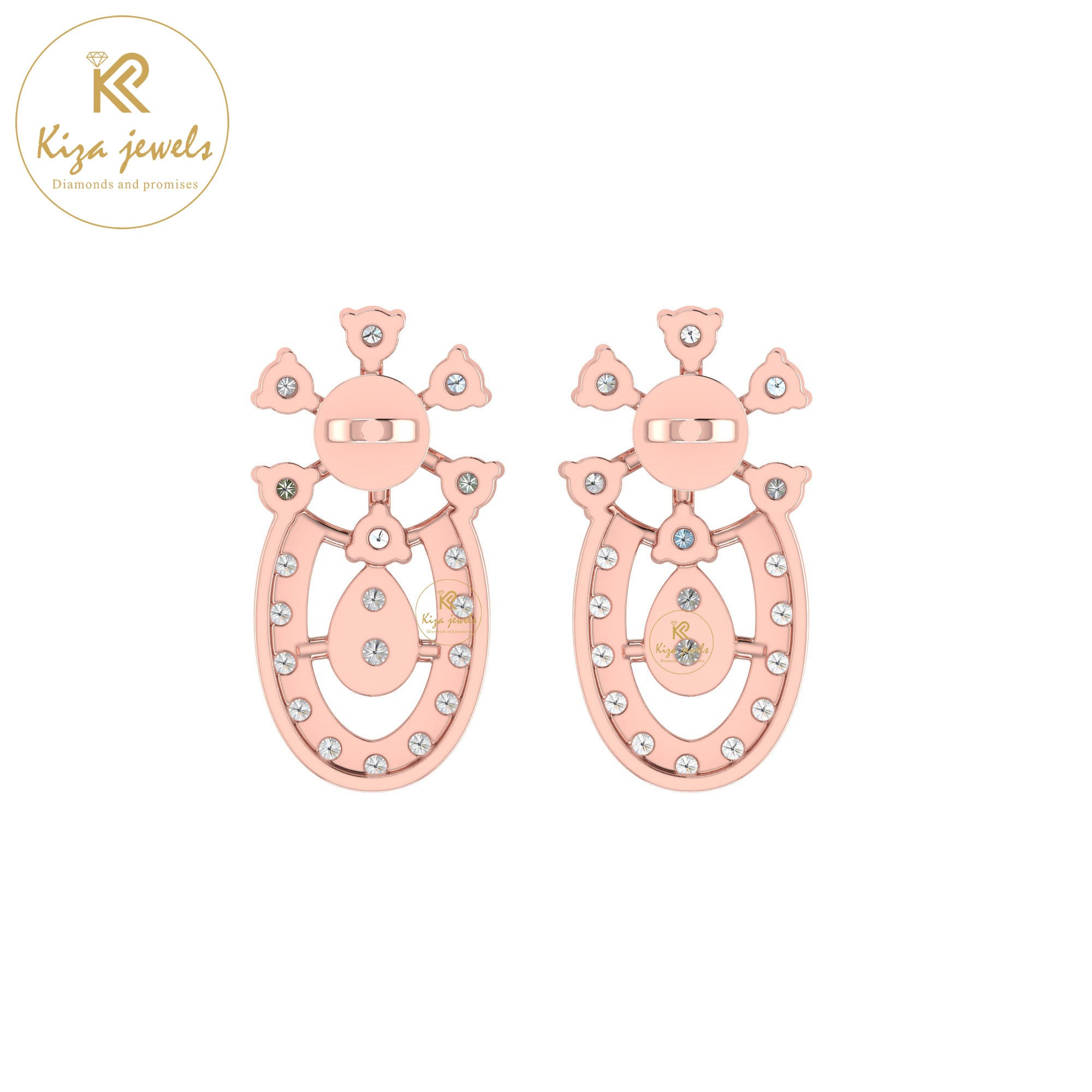 0.41 TDW Round Cut Diamond Women's Stud Earring