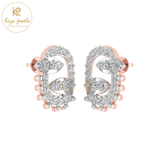 0.56 TDW Round Cut Diamond Women's Stud Earring