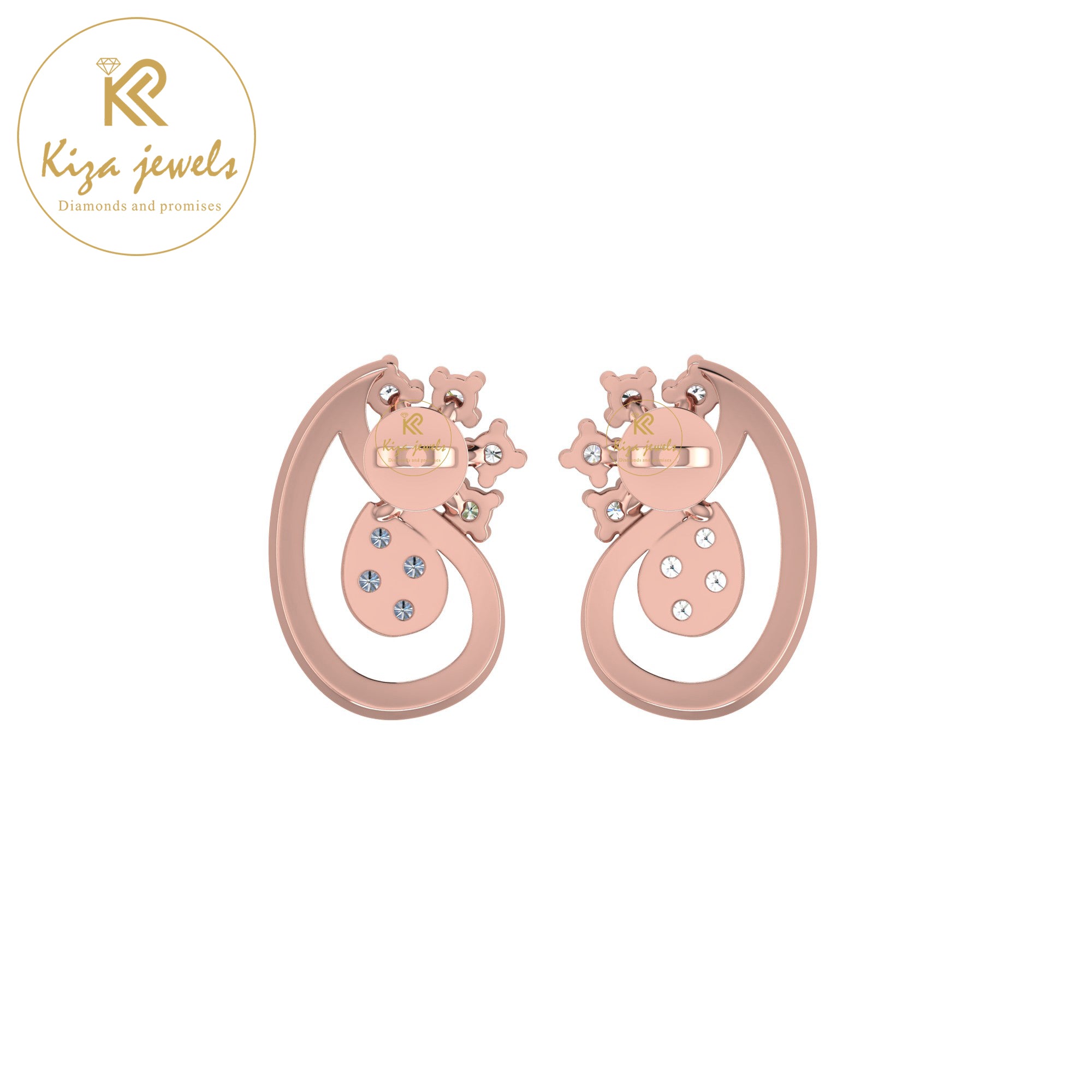 0.16 TDW Round Cut Diamond Women's Stud Earring