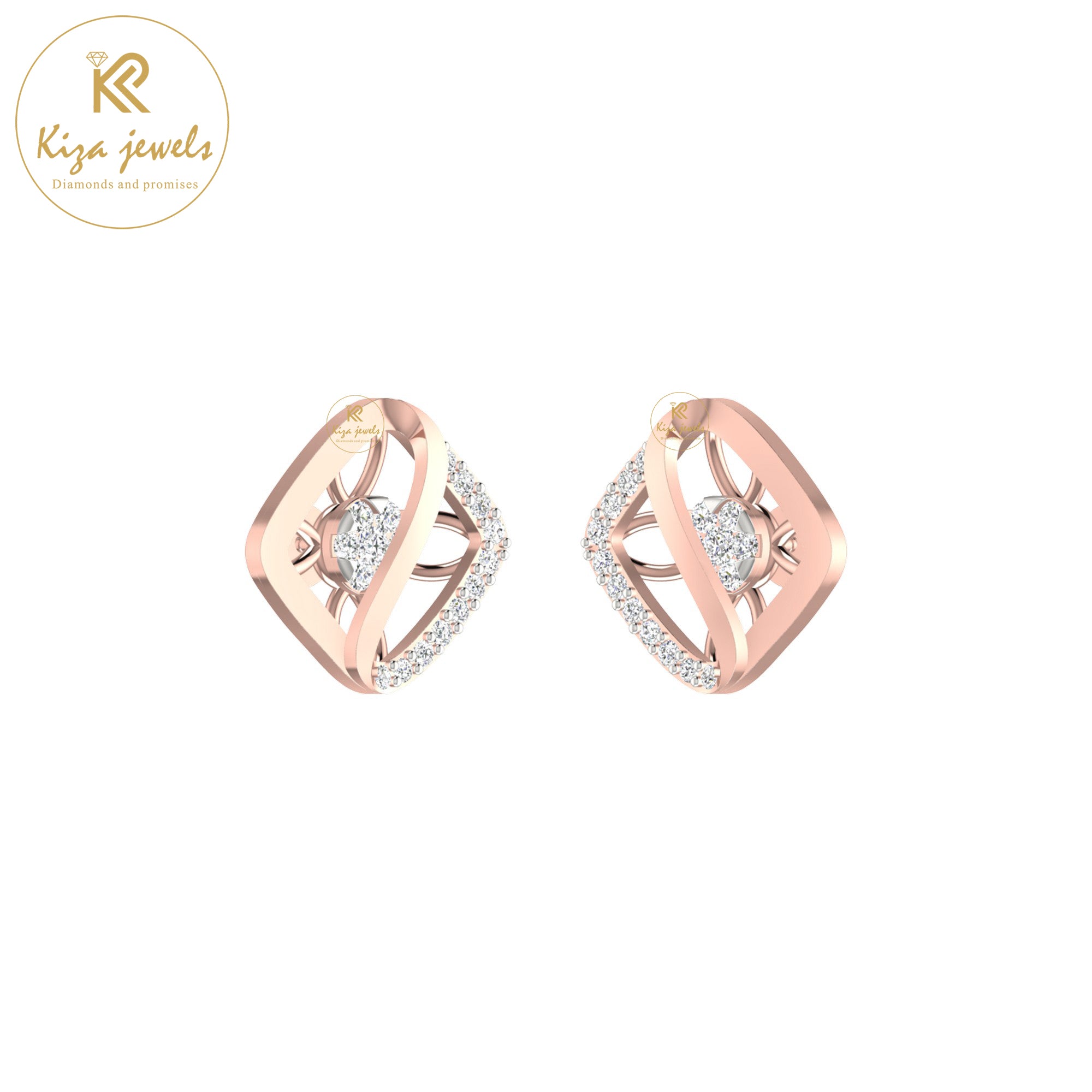 0.23 TDW Round Cut Diamond Women's Stud Earring