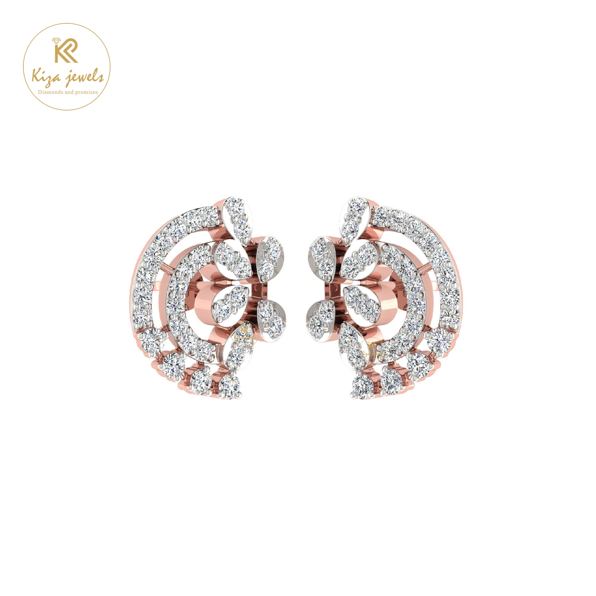 0.70 TDW Round Cut Diamond Women's Stud Earring