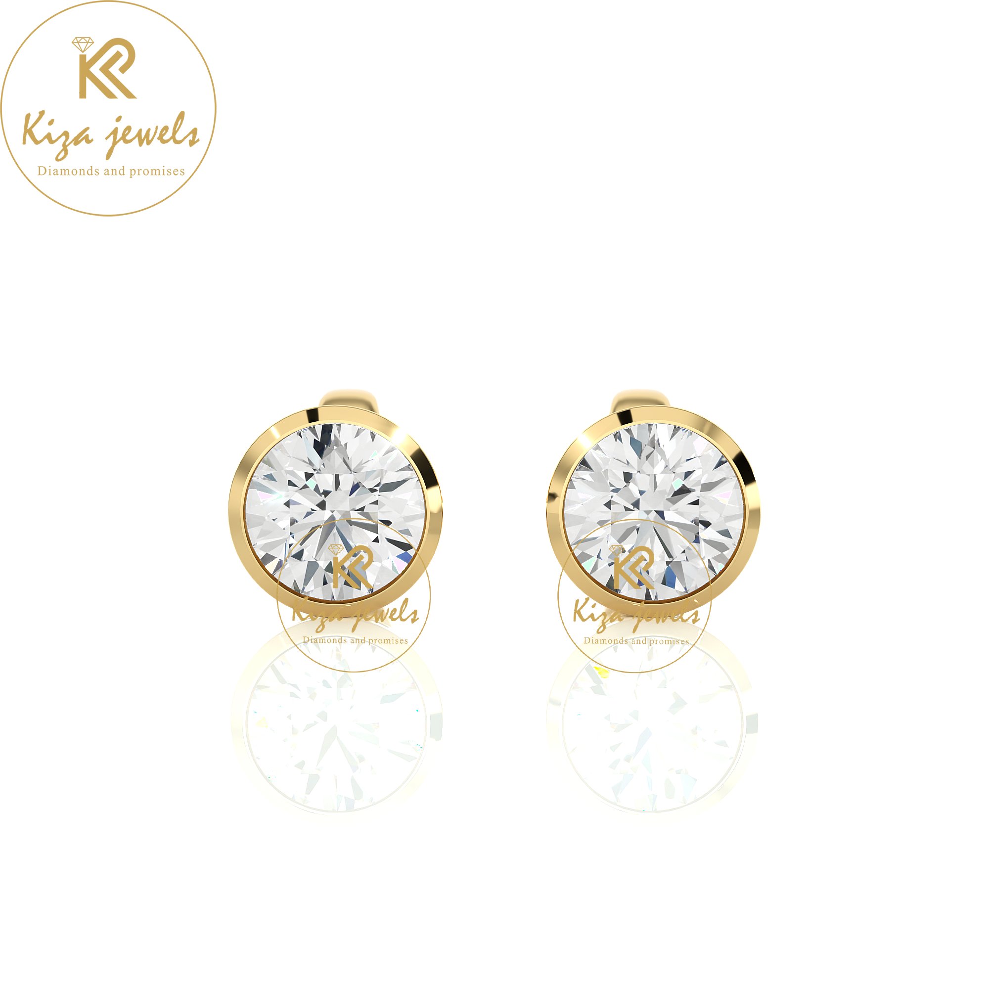 1.18 TDW Round Cut Diamond Women's Stud Earring