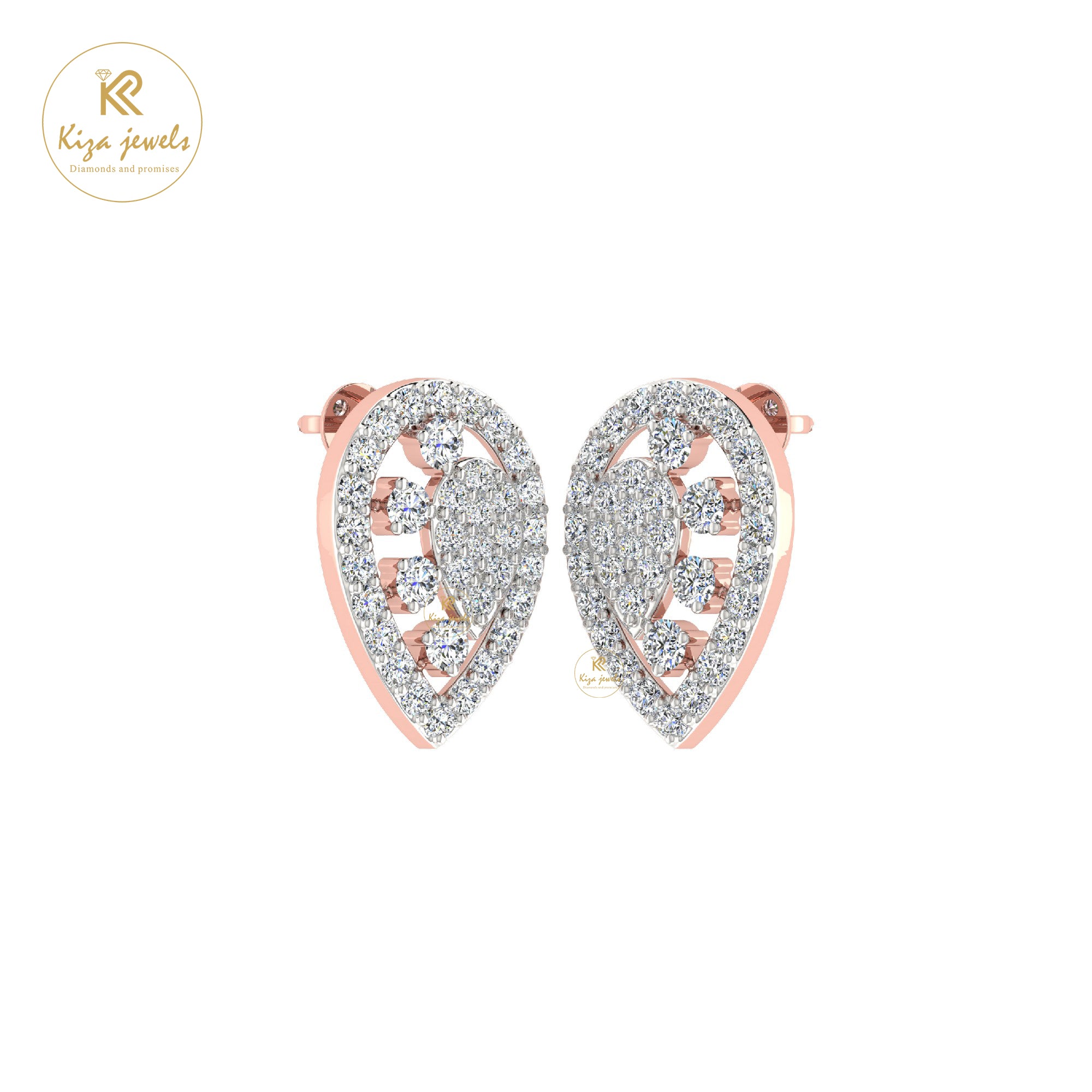 0.84 TDW Round Cut Diamond Women's Stud Earring