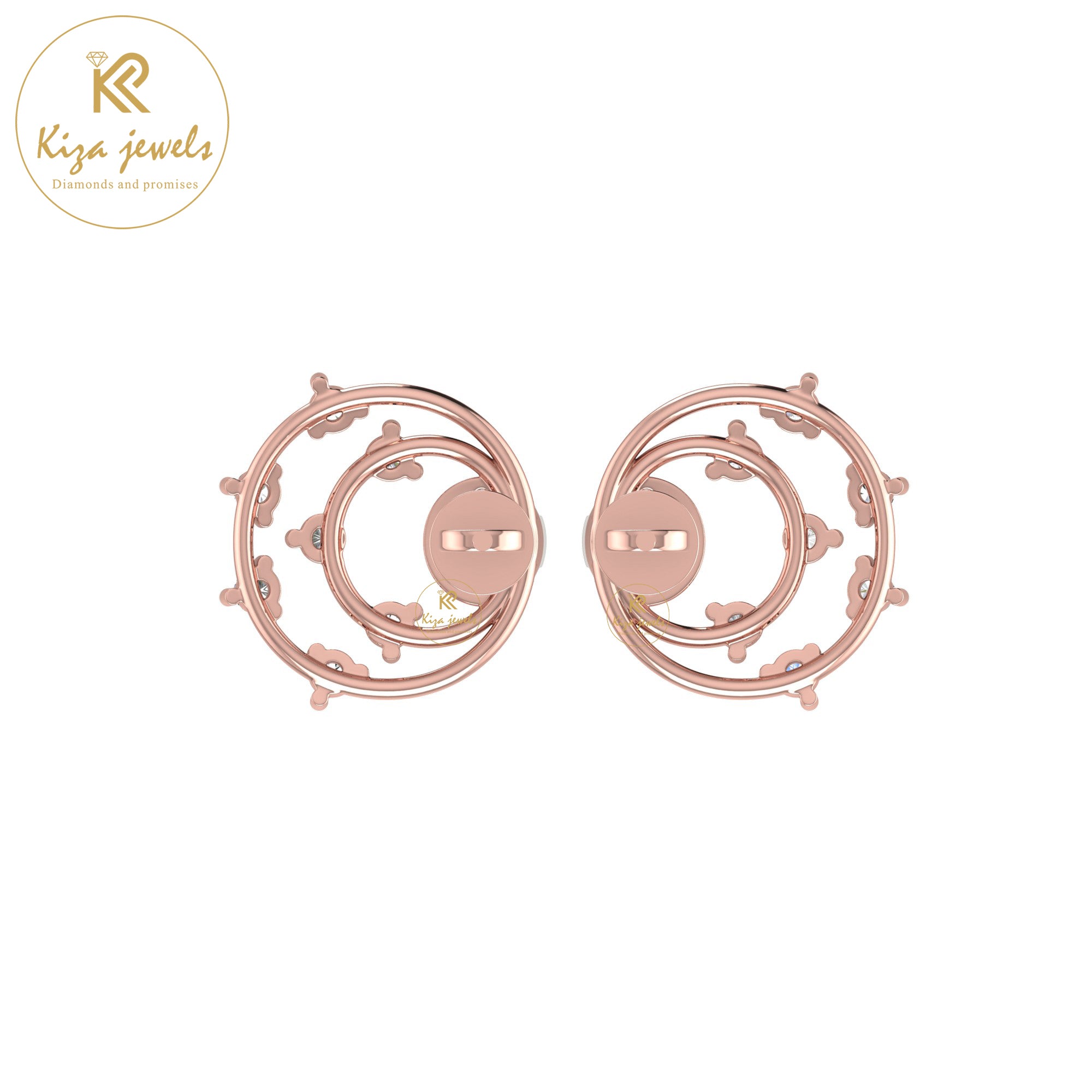 0.32 TDW Round Cut Diamond Women's Stud Earring