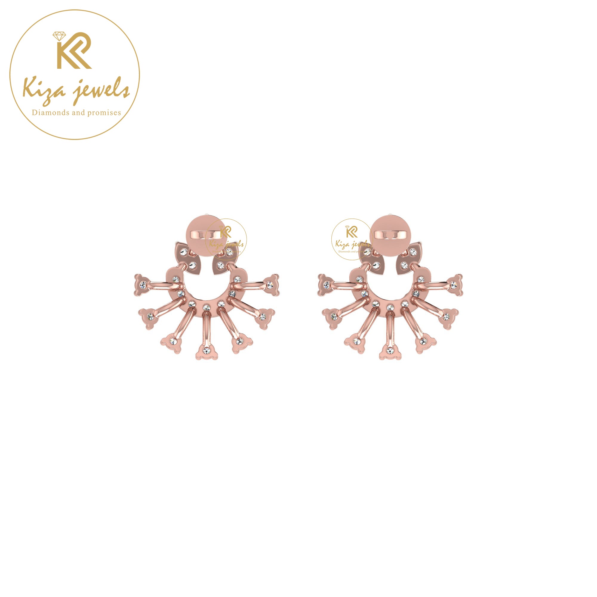 0.26 TDW Round Cut Diamond Stud Earring