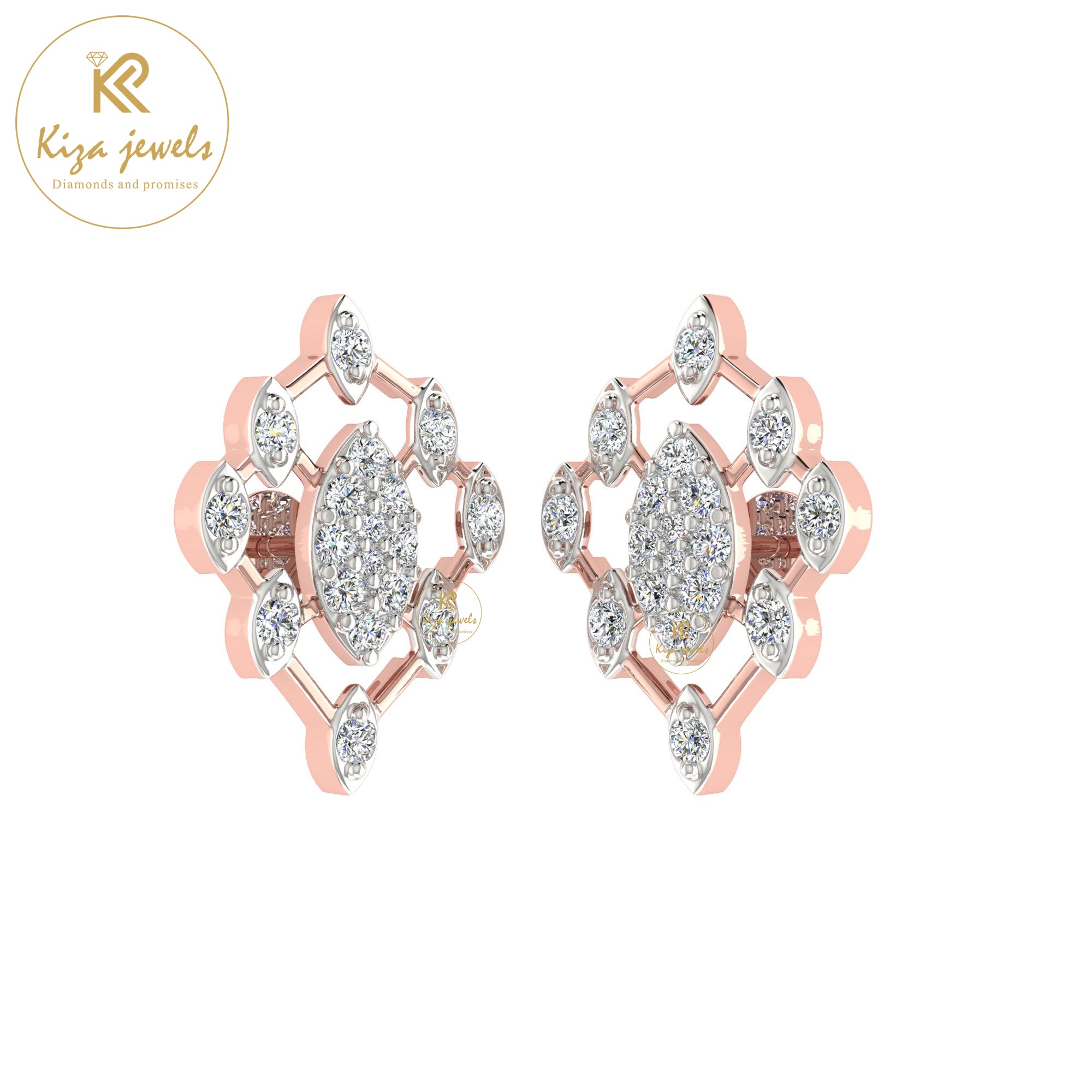 0.31 TDW Round Cut Diamond Women's Stud Earring