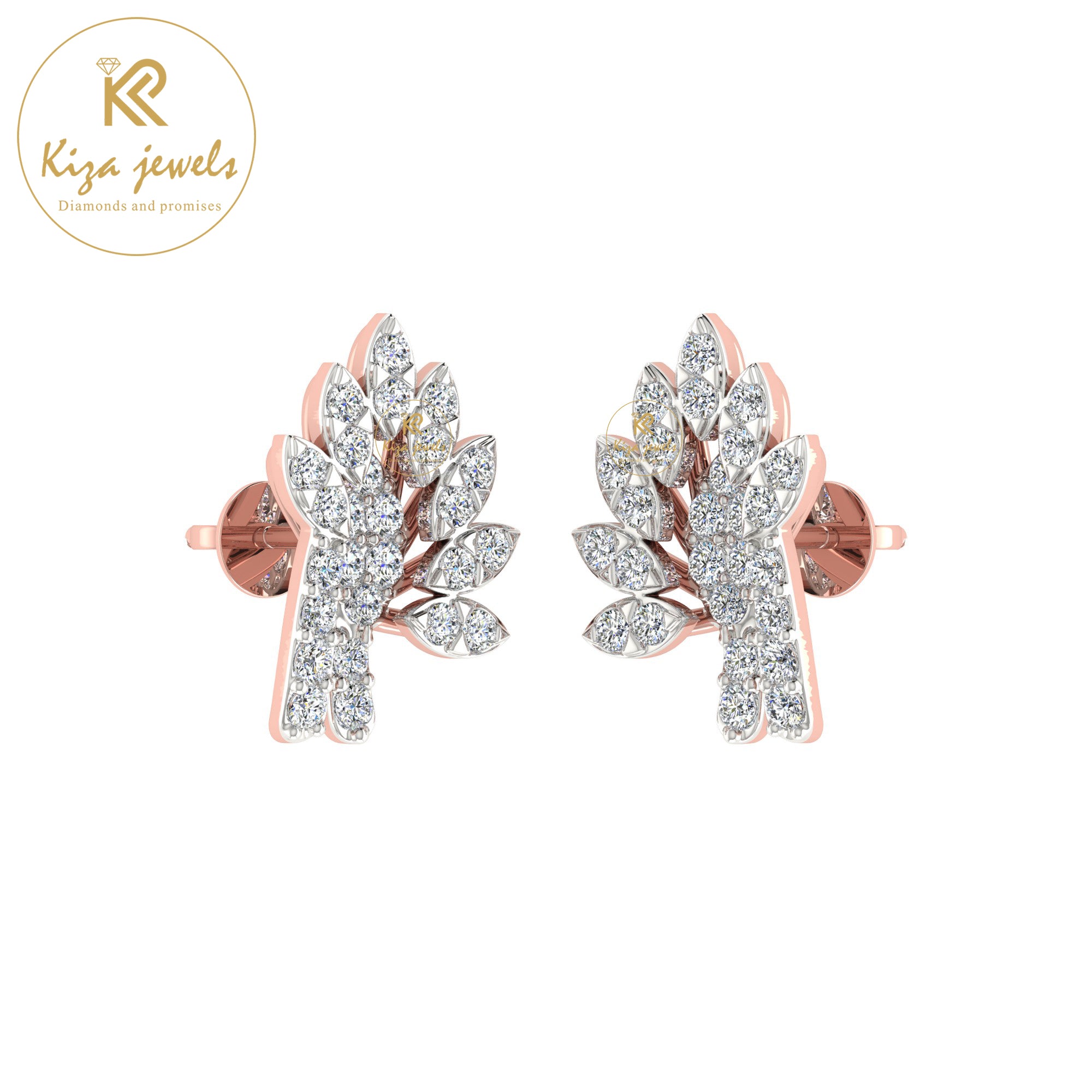 0.36 TDW Round Cut Diamond Women's Stud Earring