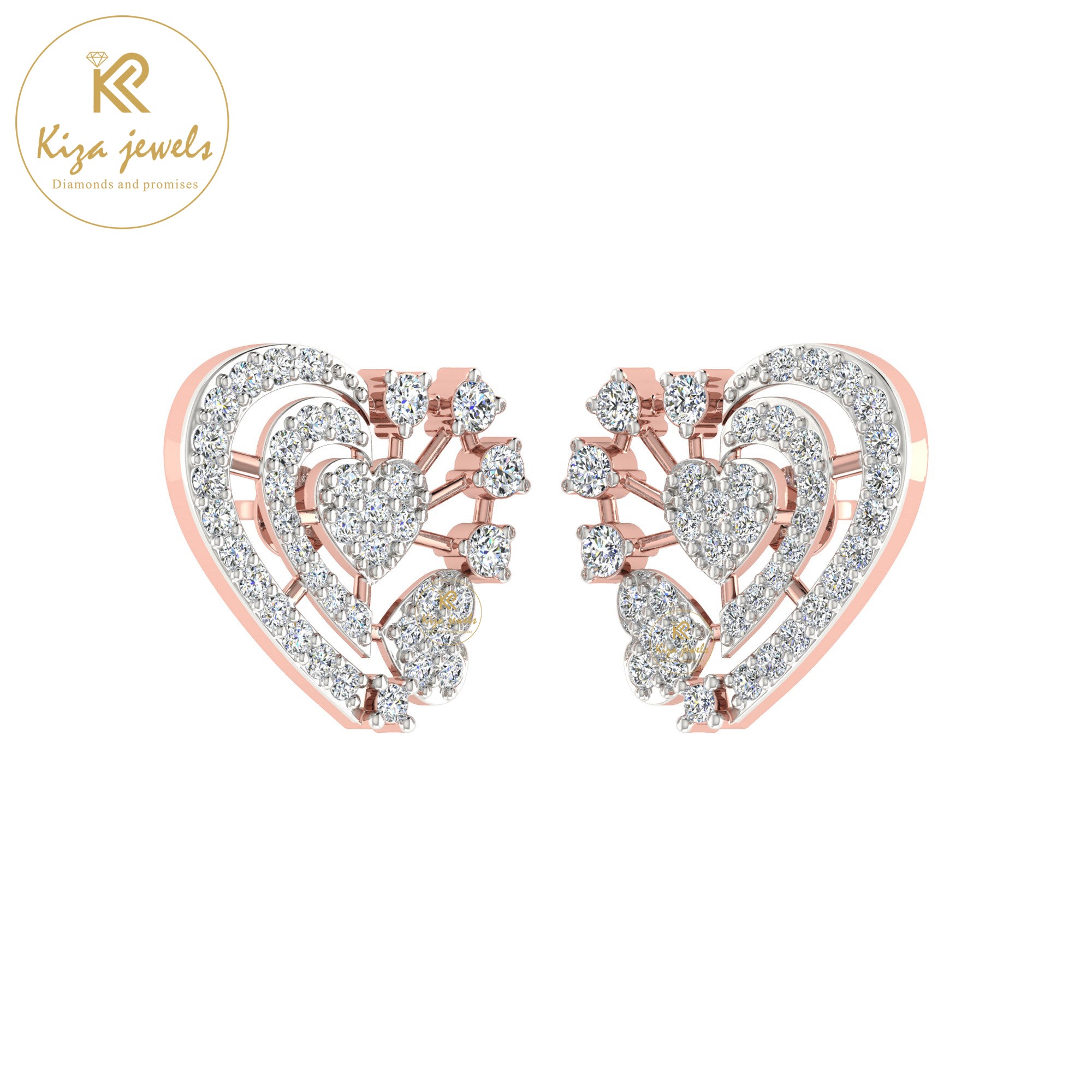 0.77 TDW Round Cut Diamond Women's Stud Earring