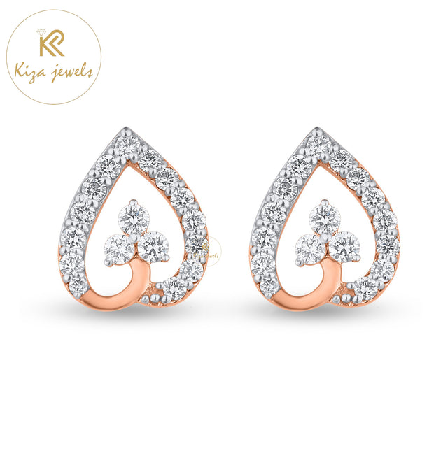 0.43 TDW Round Cut Diamond Stud Earring