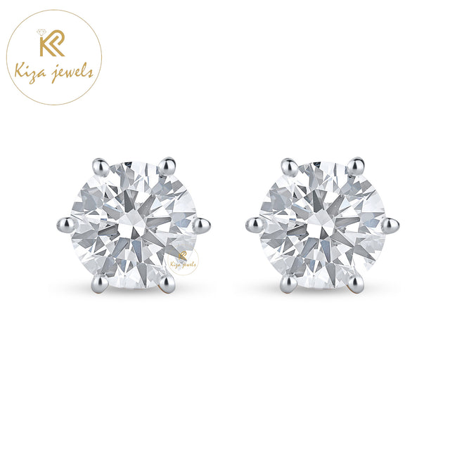 10.00 TDW Round Cut Diamond Stud Earring