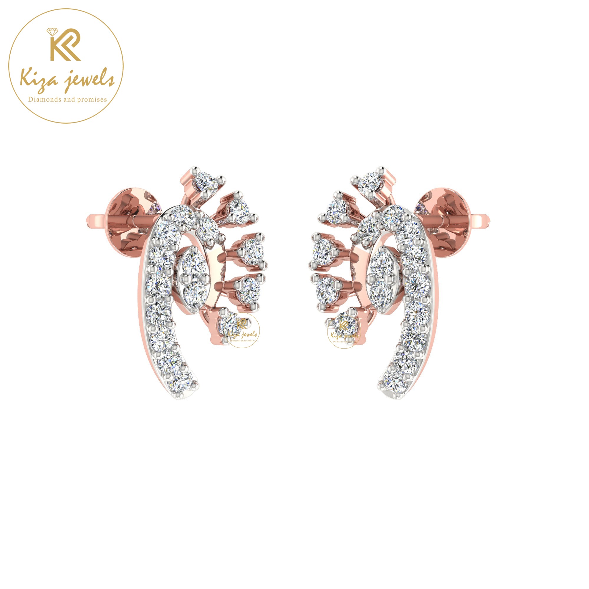 0.26 TDW Round Cut Diamond Women's Stud Earring