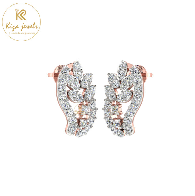 0.42 TDW Round Cut Diamond Women's Stud Earring
