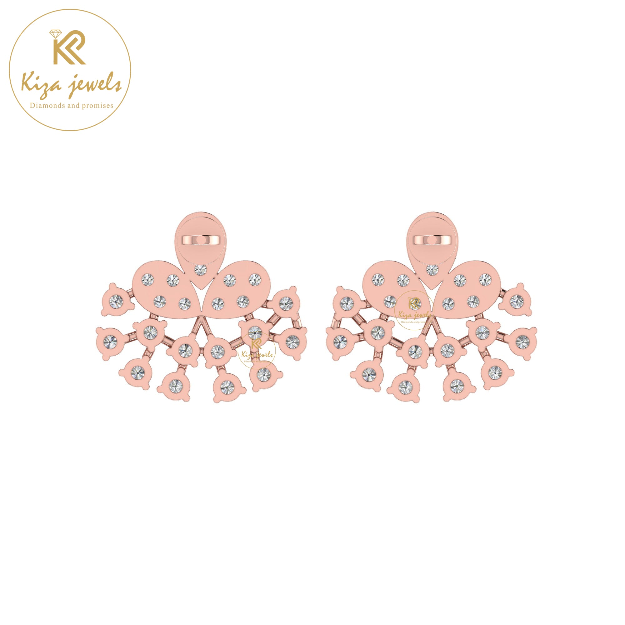 1.02 TDW Round Cut Diamond Women's Stud Earring