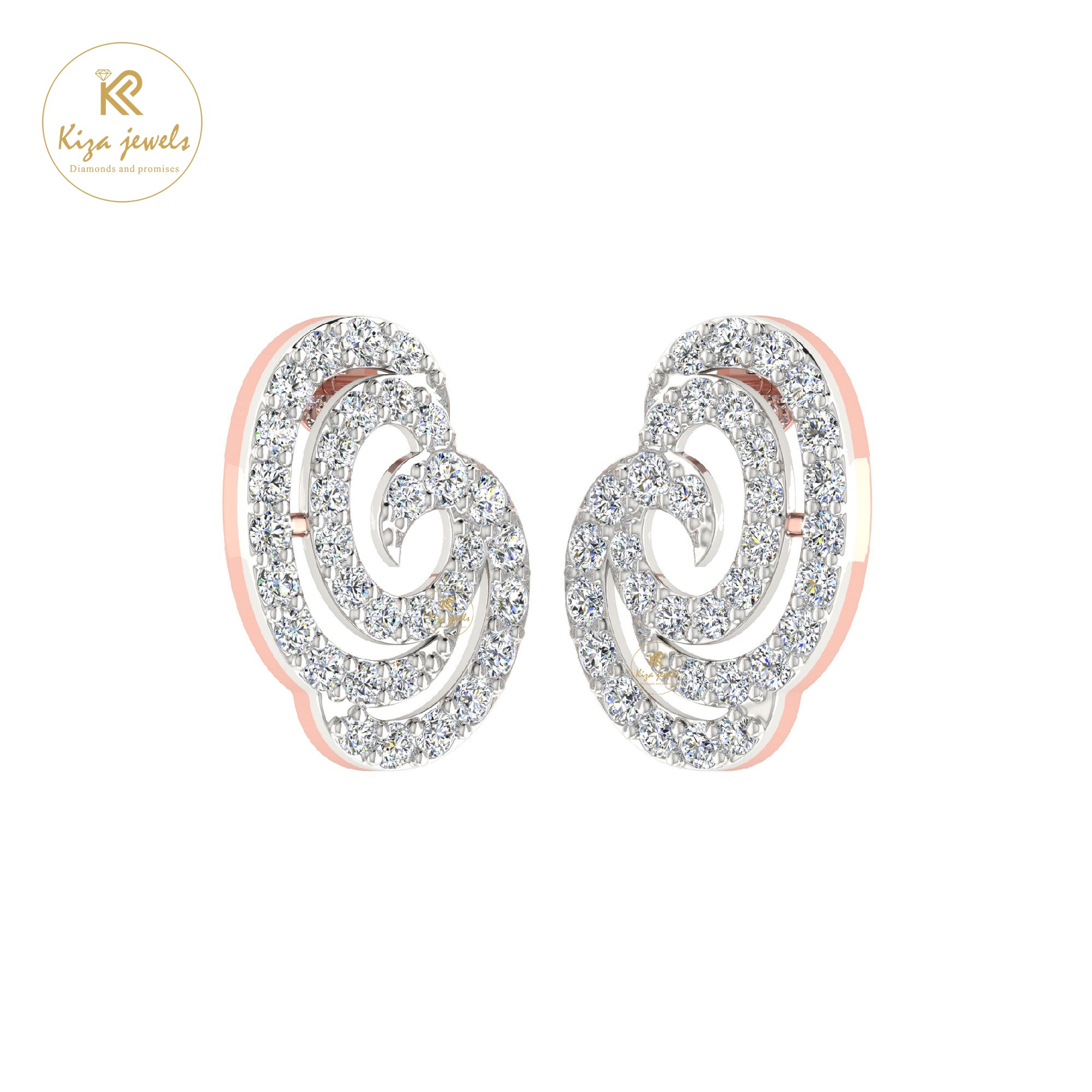 0.80 TDW Round Cut Diamond Women's Stud Earring