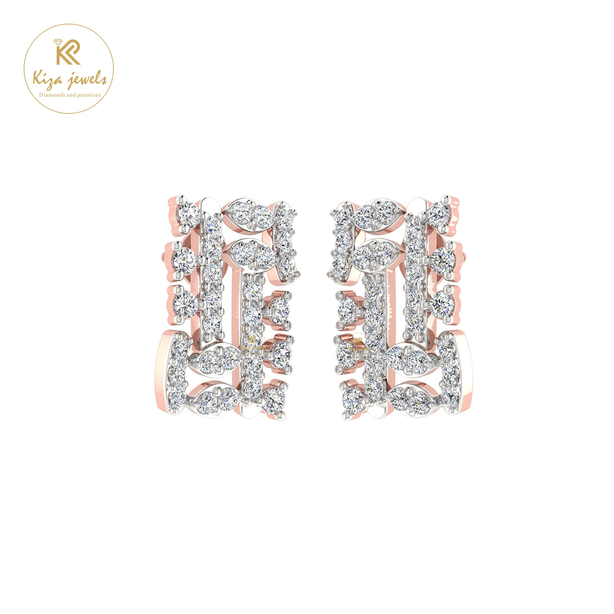 0.55 TDW Round Cut Diamond Women's Stud Earring