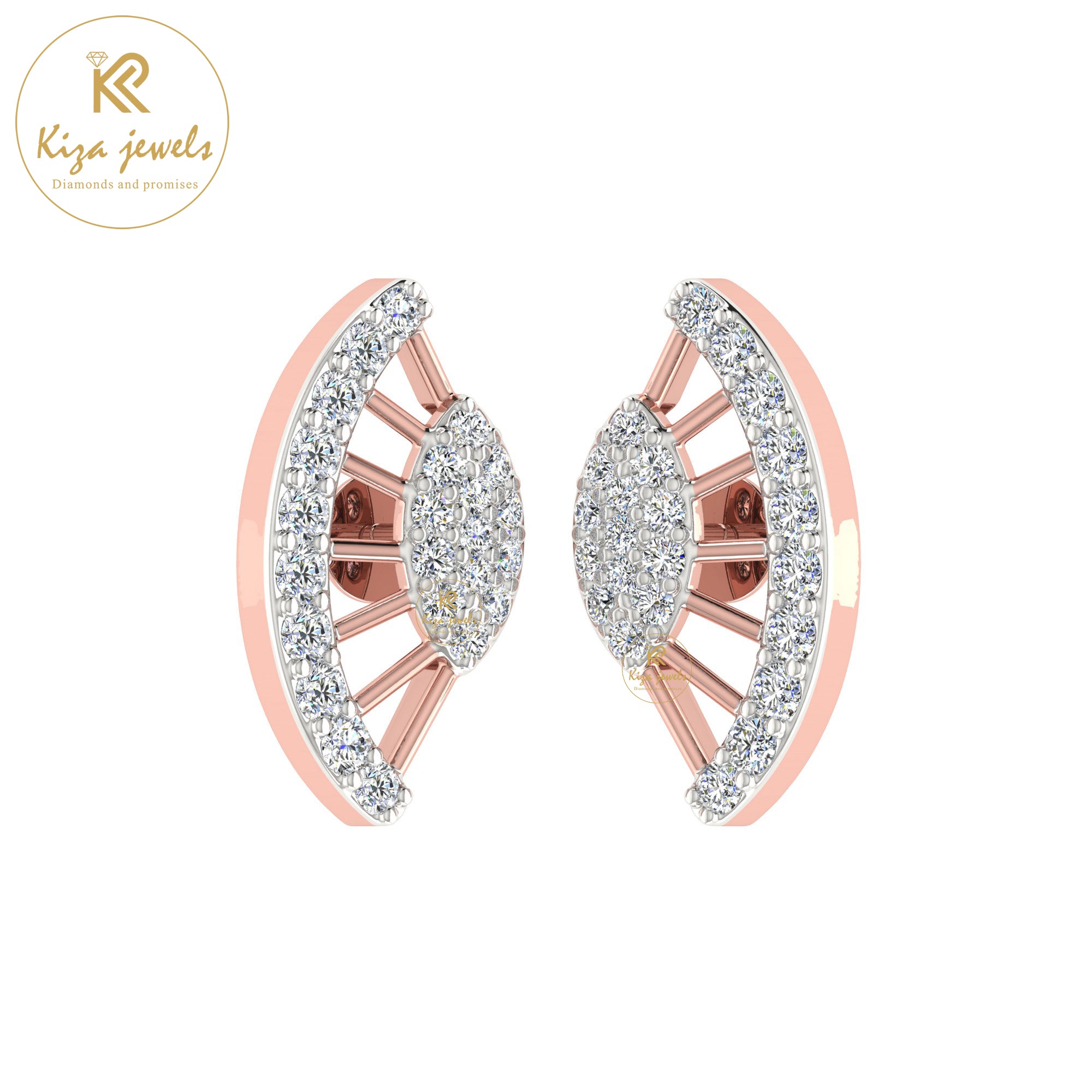 0.36 TDW Round Cut Diamond Women's Stud Earring