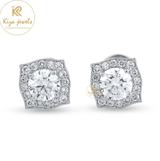 1.50 TDW Round Brilliant Cut Diamond Stud Earring