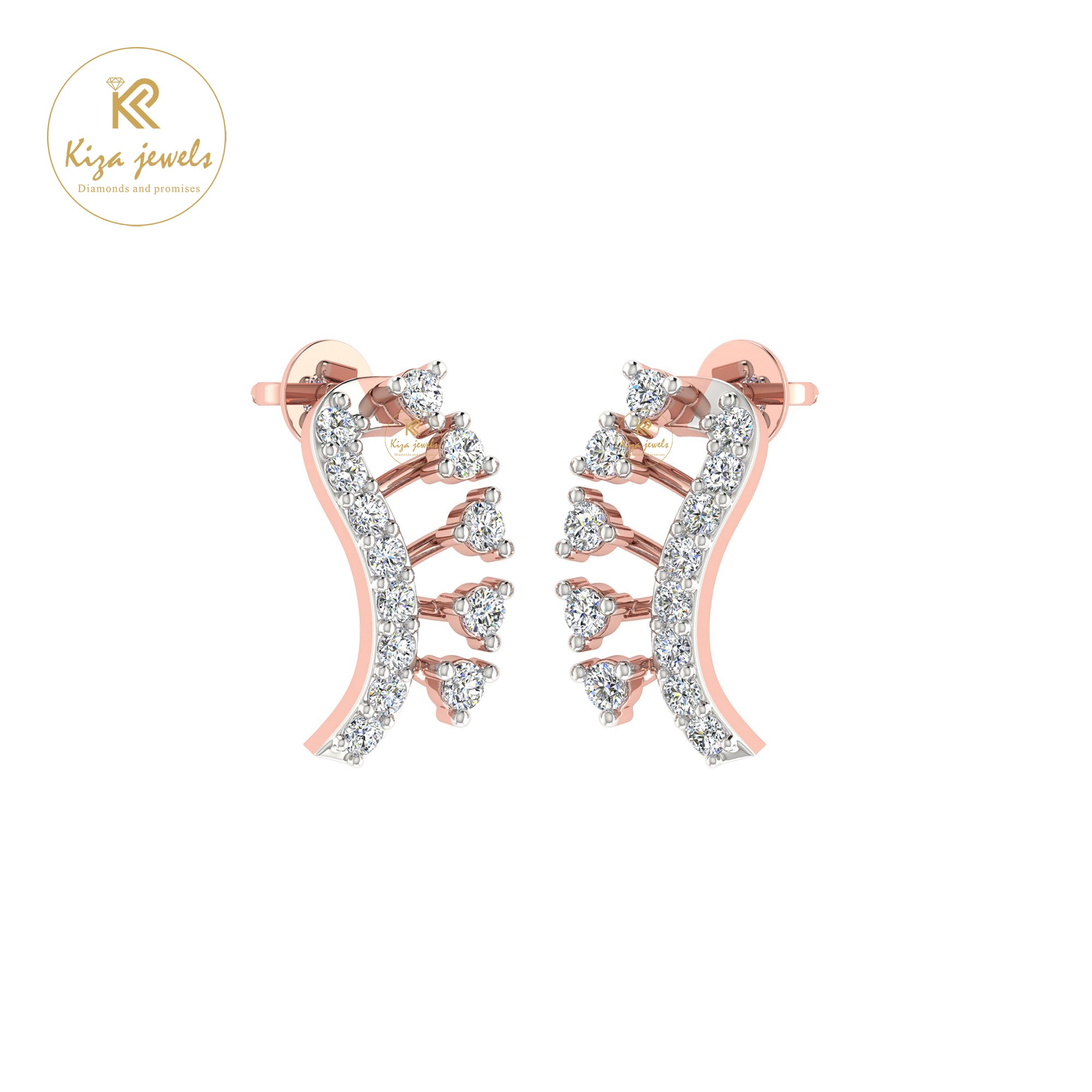 0.26 TDW Round Cut Diamond Women's Stud Earring