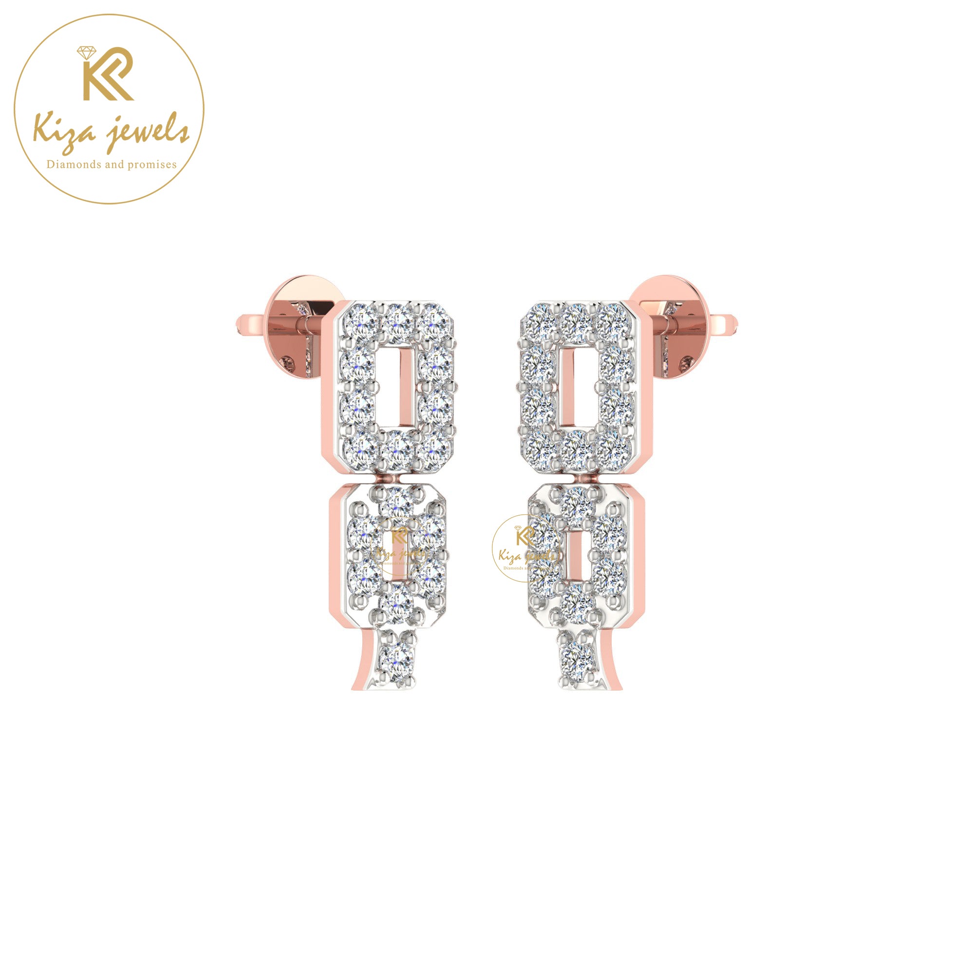 0.28 TDW Round Cut Diamond Women's Stud Earring
