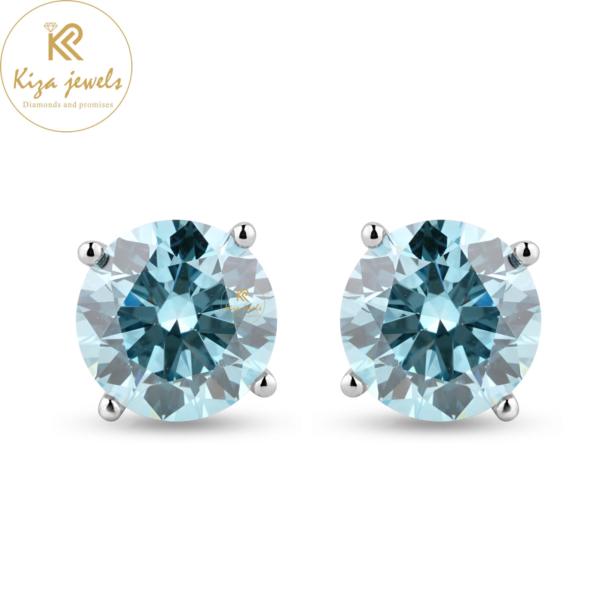 5.00 TDW B.Round Cut Diamond Stud Earring