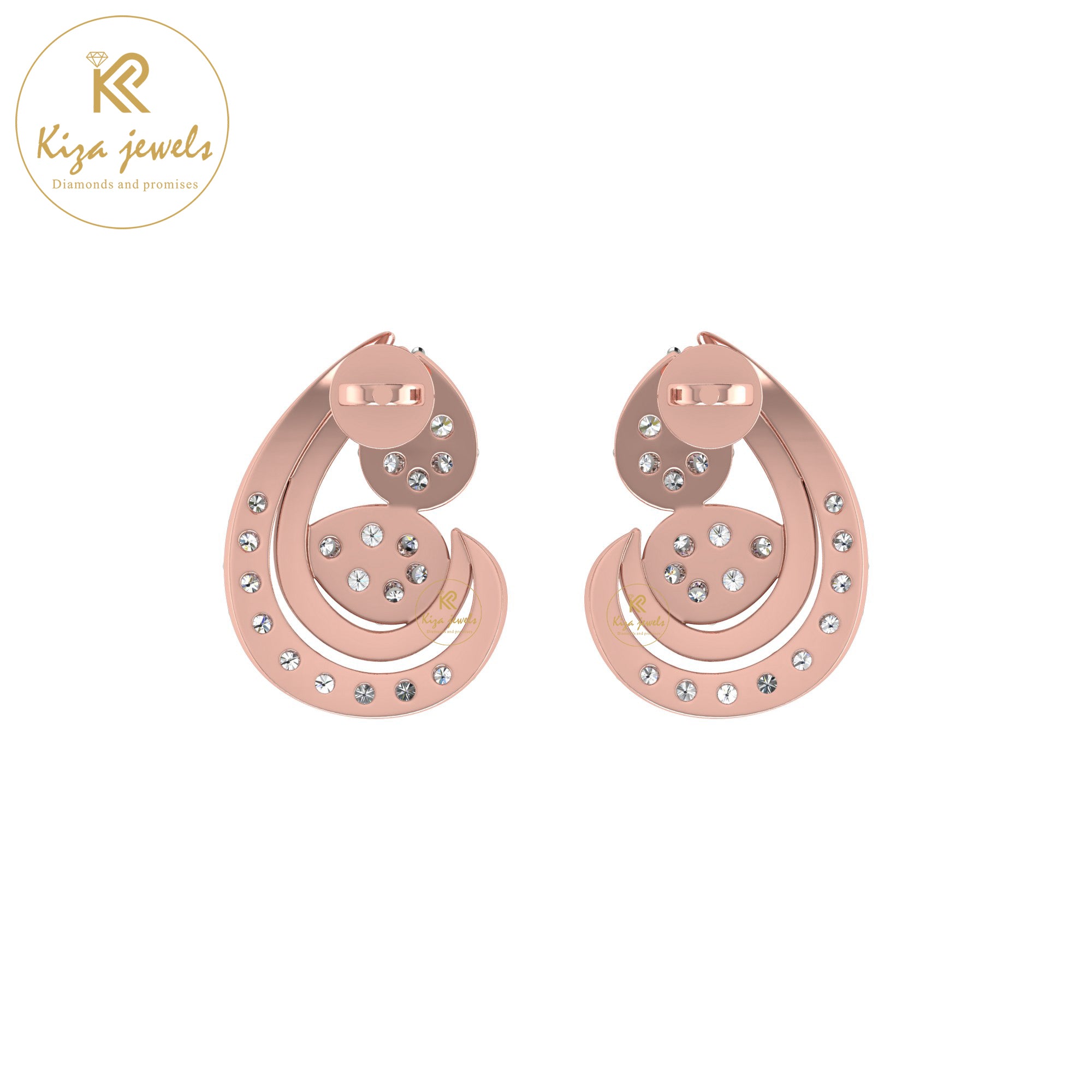 0.36 TDW Round Cut Diamond Women's Stud Earring