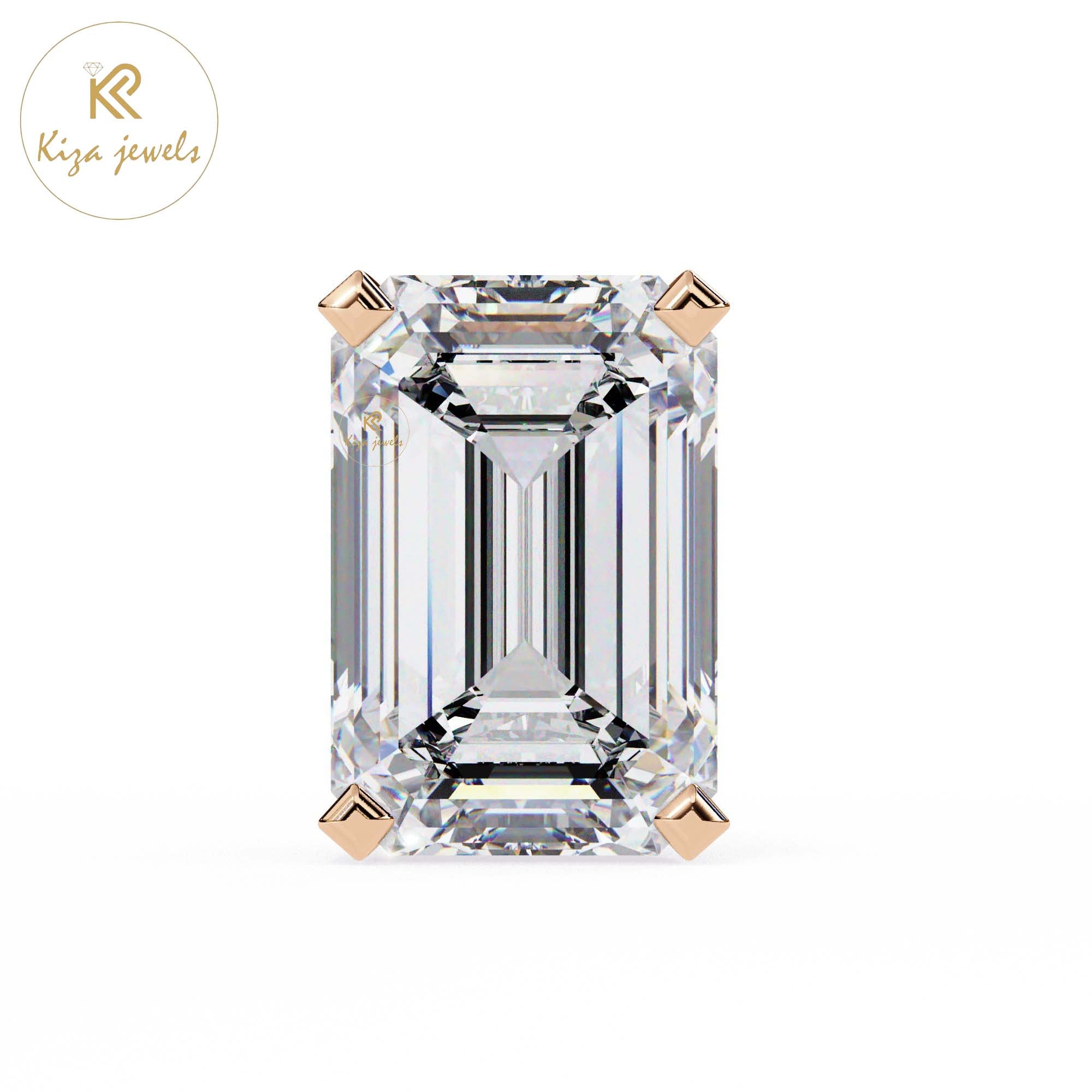 2.39 TDW Emerald Cut Diamond Stud Earring