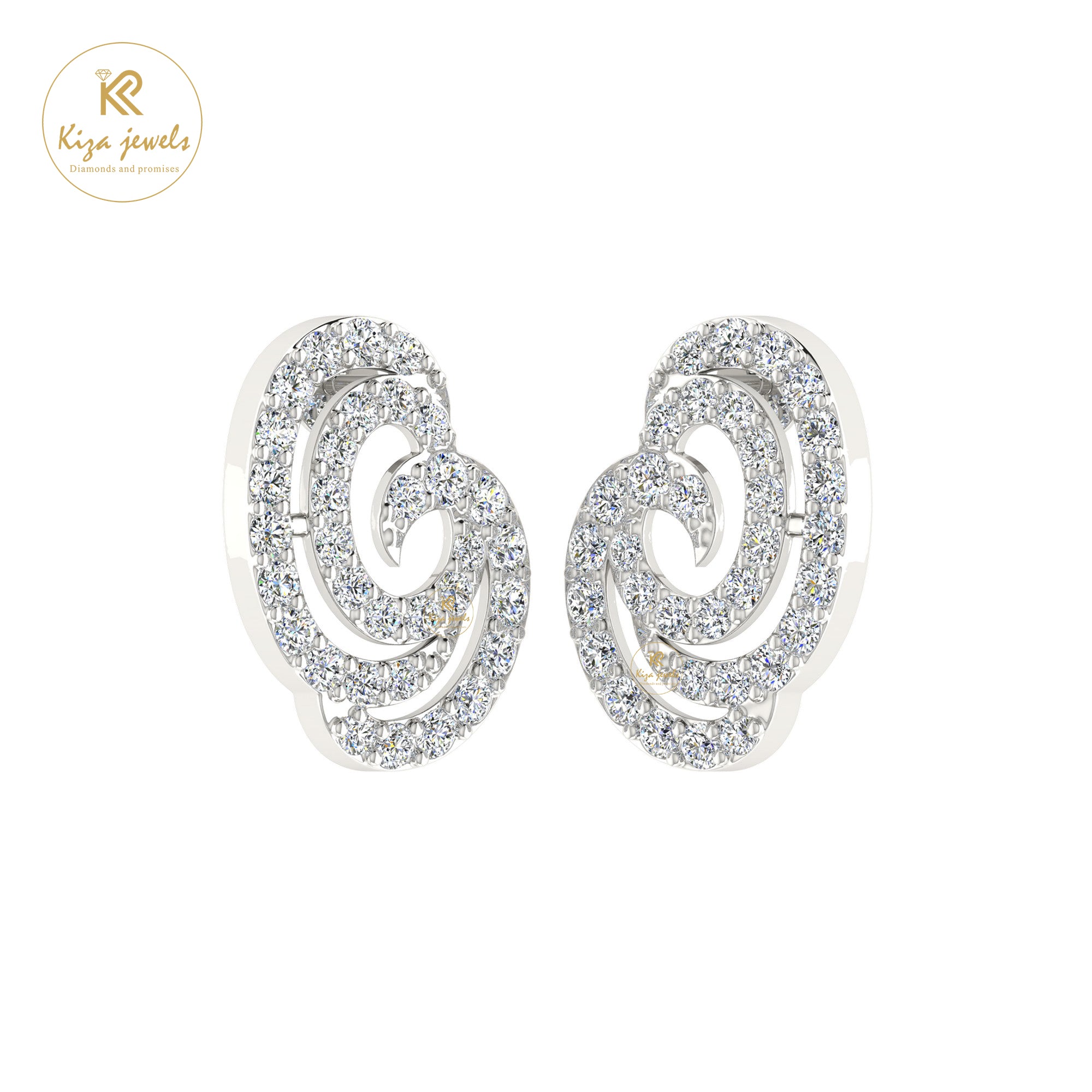 0.80 TDW Round Cut Diamond Women's Stud Earring