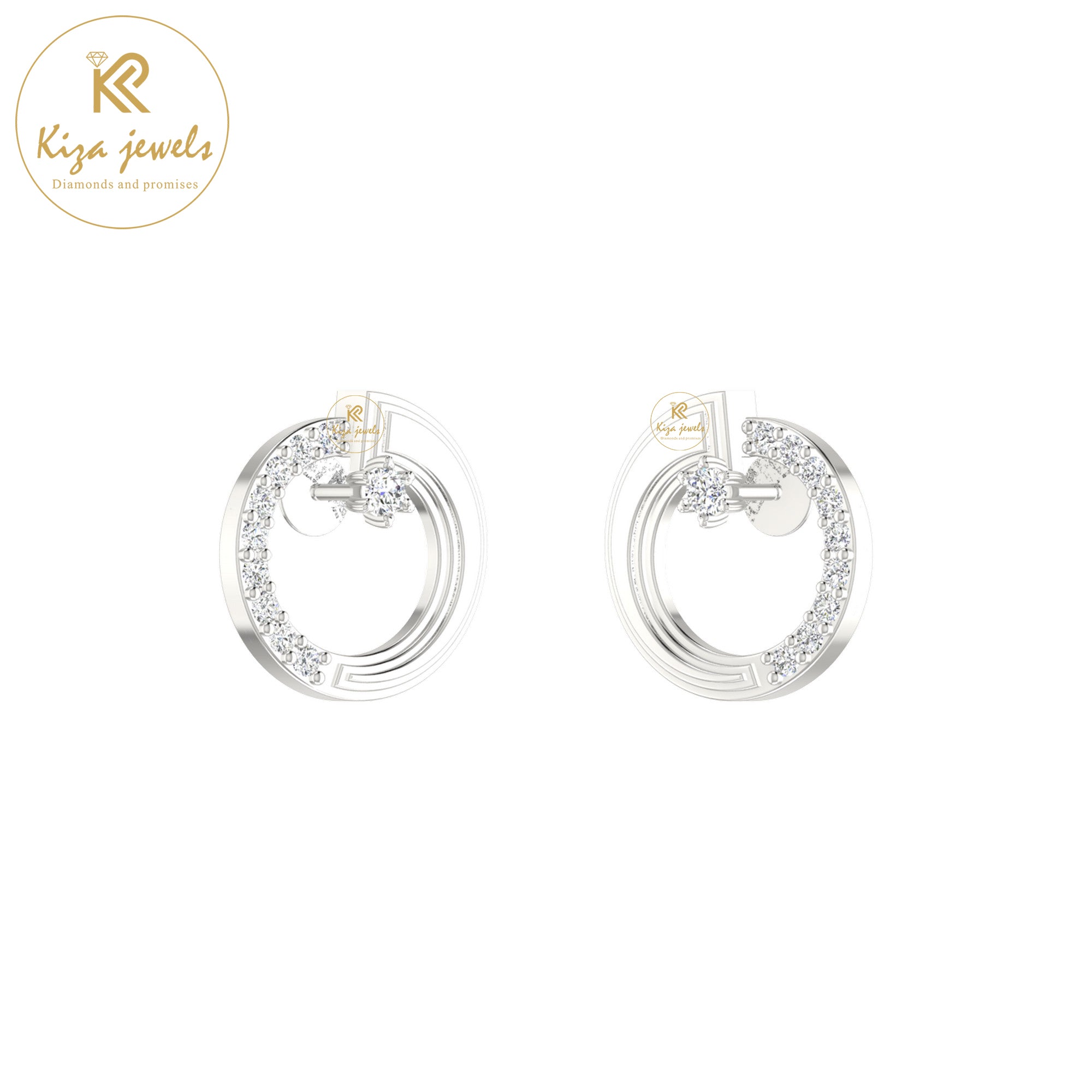 0.21 TDW Round Cut Diamond Women's Stud Earring