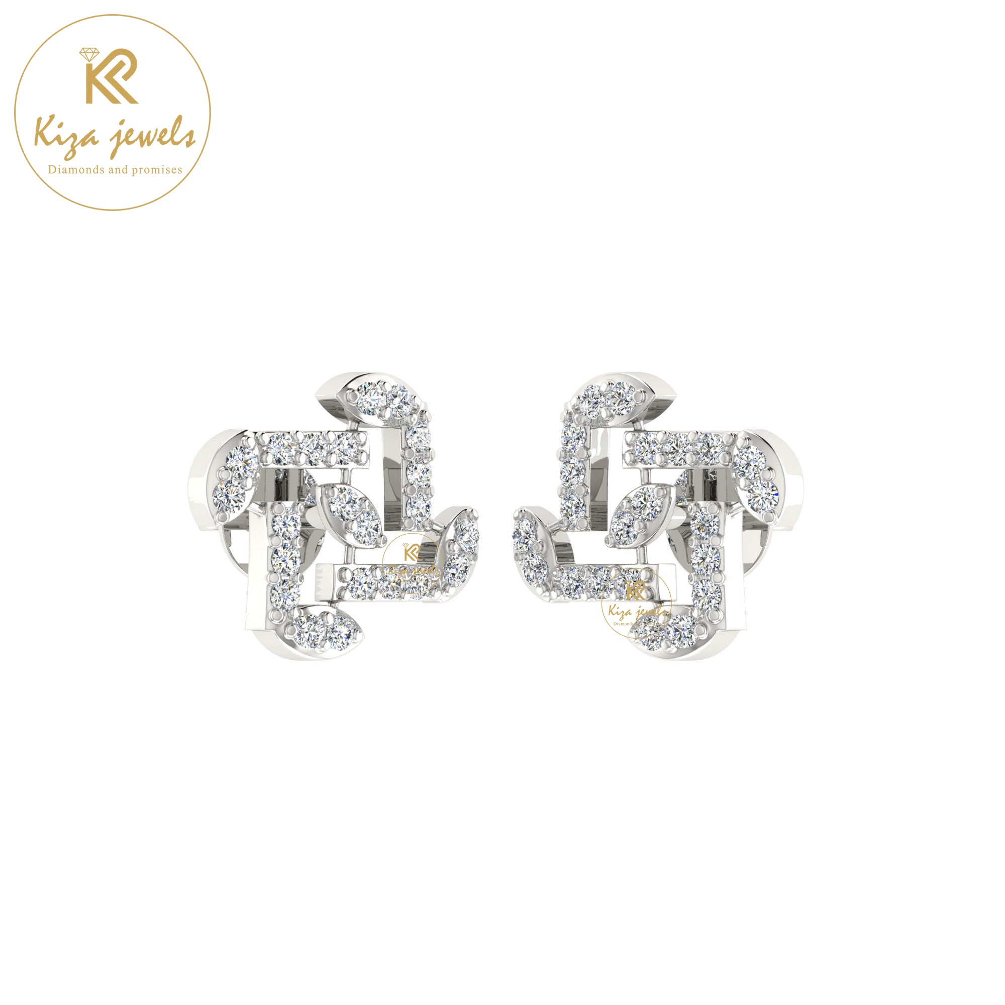 0.53 TDW Round Cut Diamond Women's Stud Earring