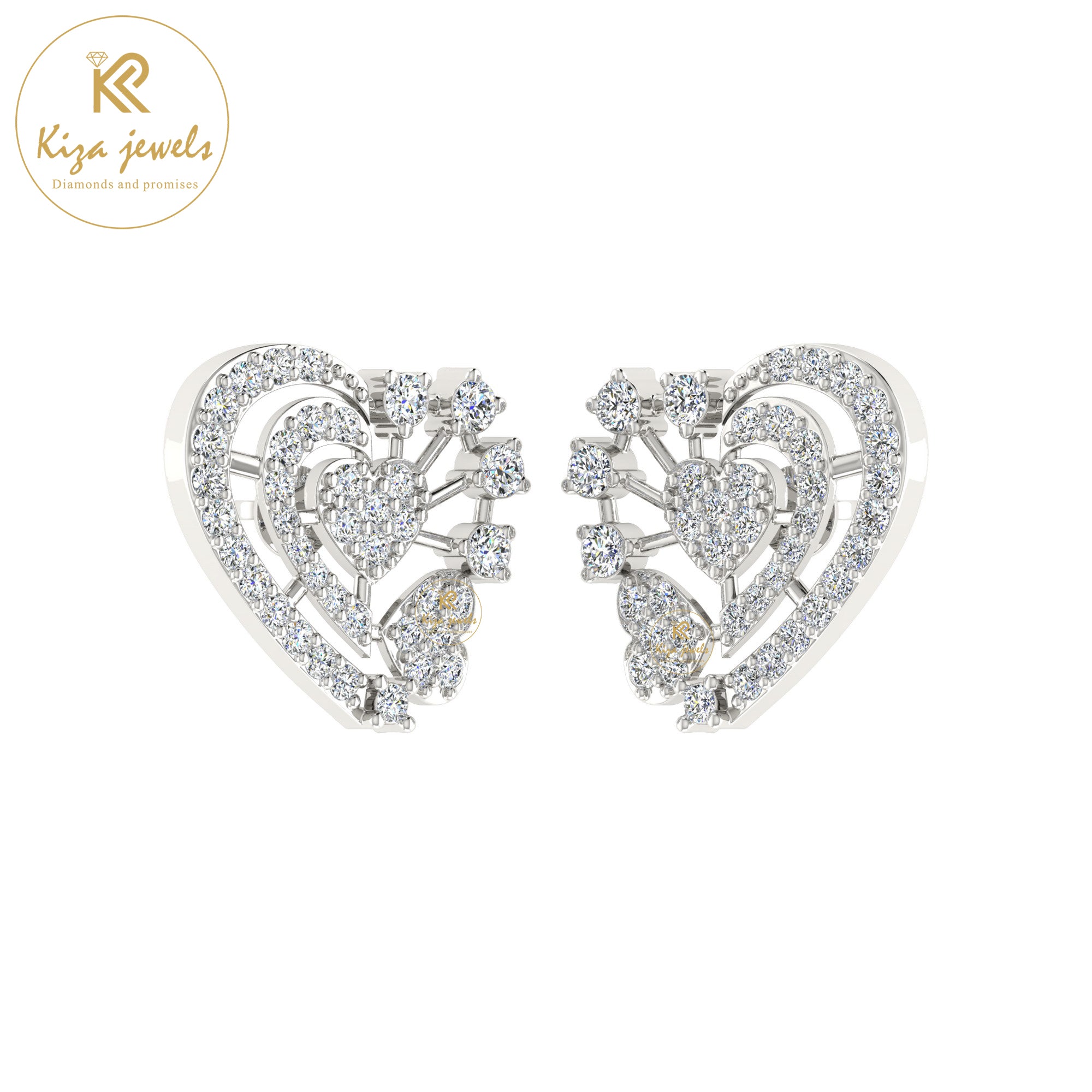 0.77 TDW Round Cut Diamond Women's Stud Earring