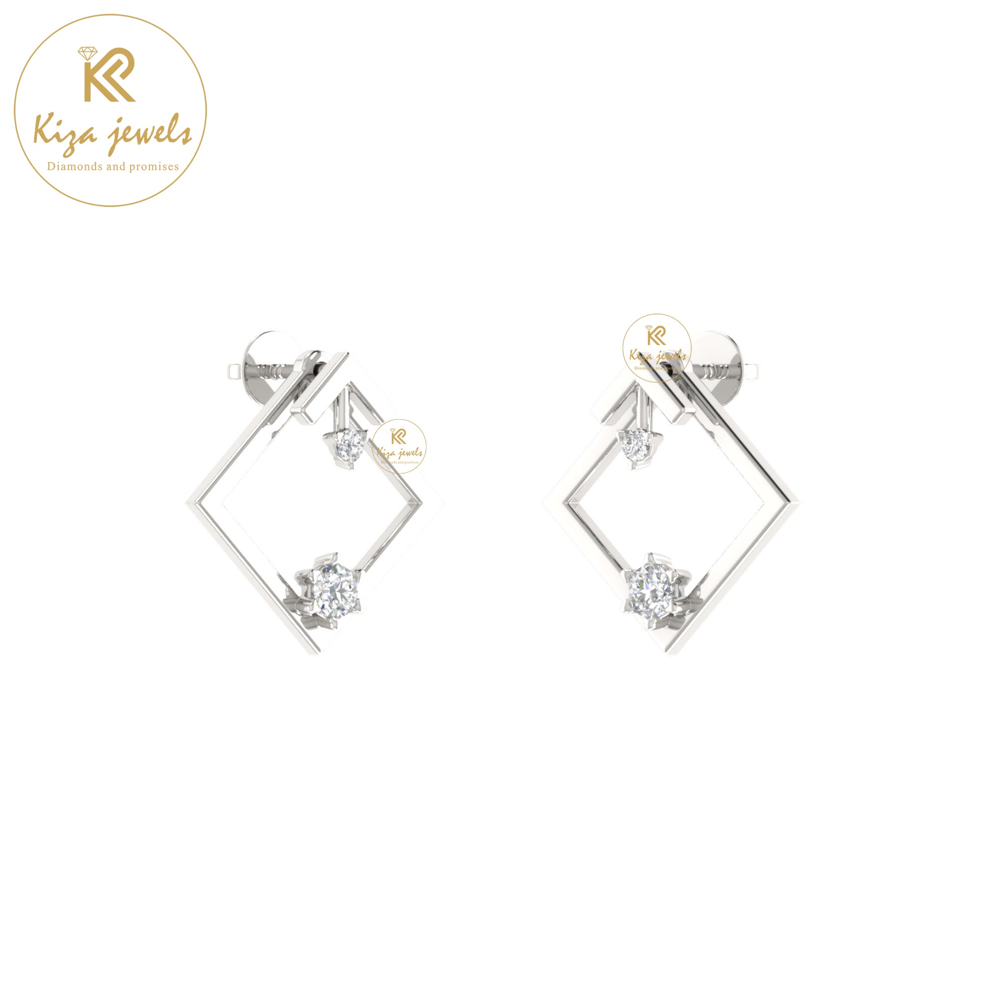 0.10 TDW Round Cut Diamond Women's Stud Earring