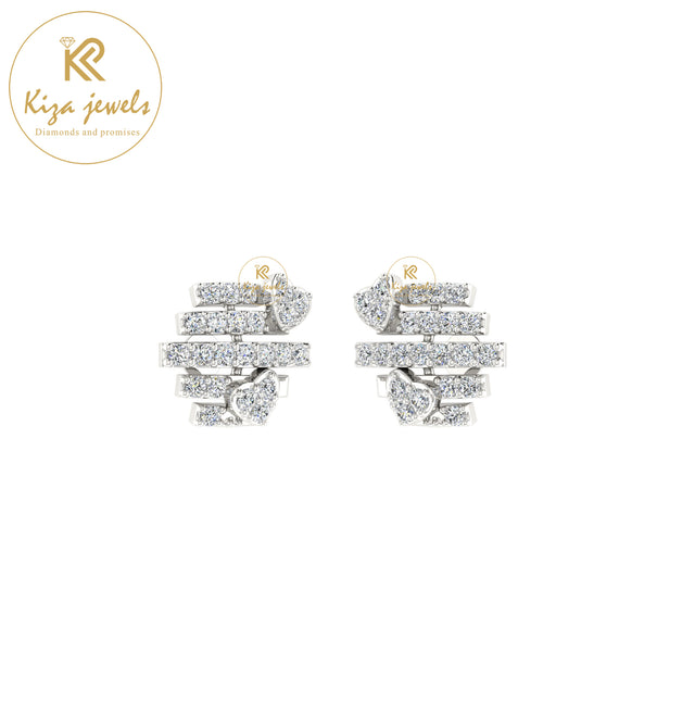 0.61 TDW Round Cut Diamond Women's Stud Earring
