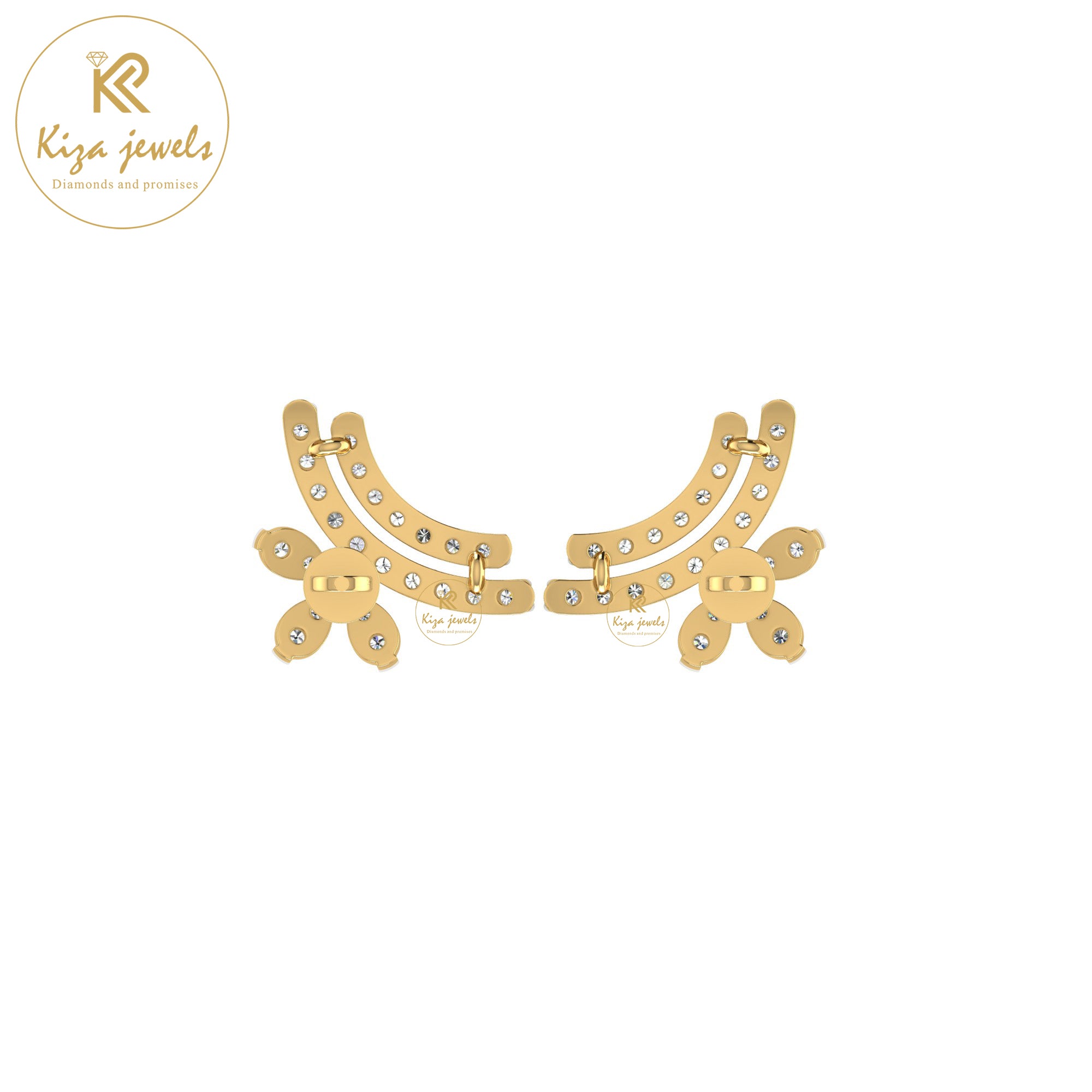 0.46 TDW Round Cut Diamond Stud Earring