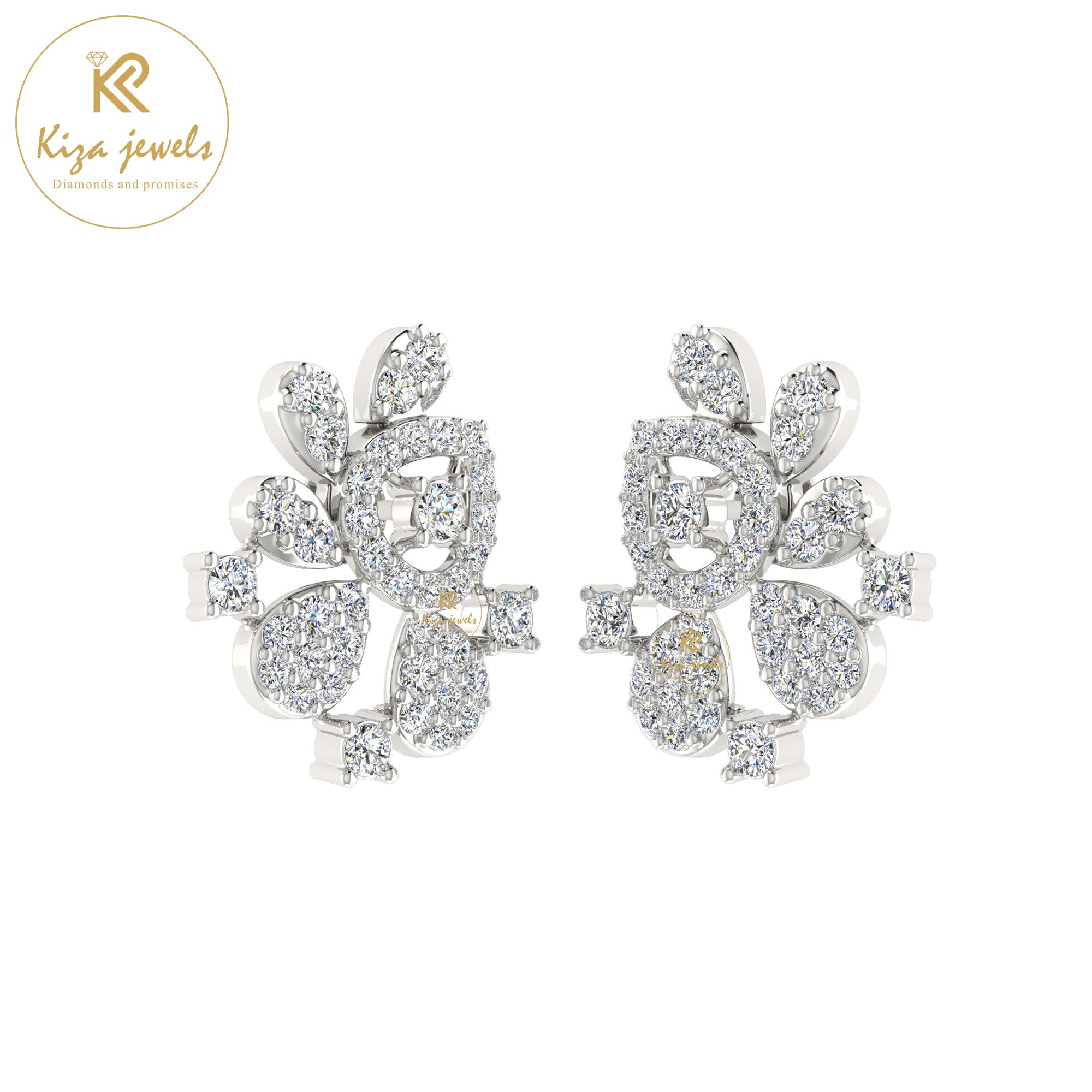 0.72 TDW Round Cut Diamond Women's Stud Earring