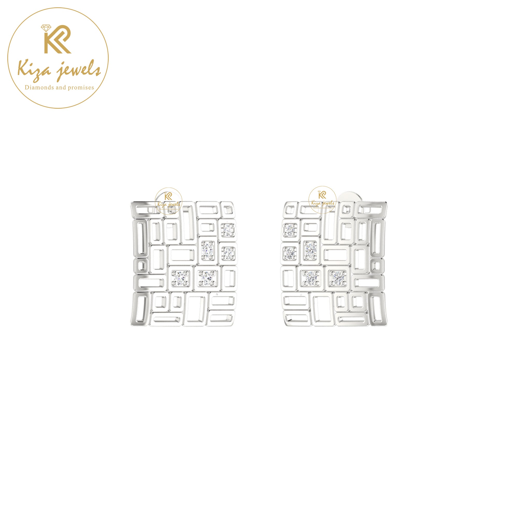 0.07 TDW Round Cut Diamond Women's Stud Earring